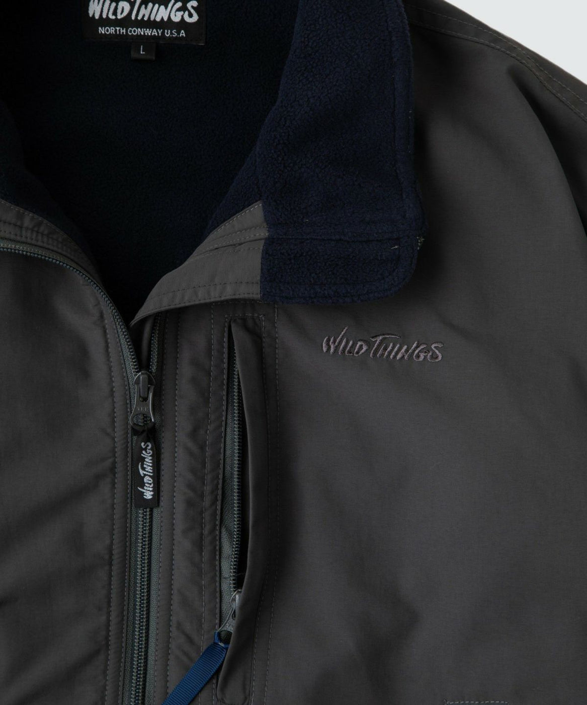 WILD THINGS STAND UP JACKET FLEECE LINING , Gray