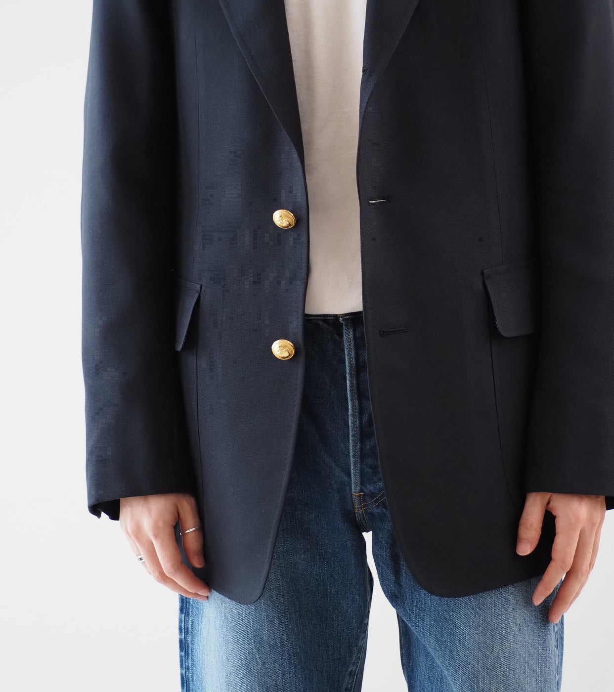 MAATEE＆SONS シングル ブレザー , Black Navy