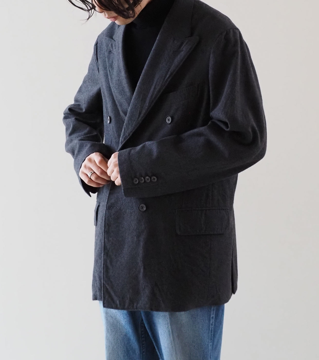 MAATEE & SONS Double Washed Jacket Flannel , Gray