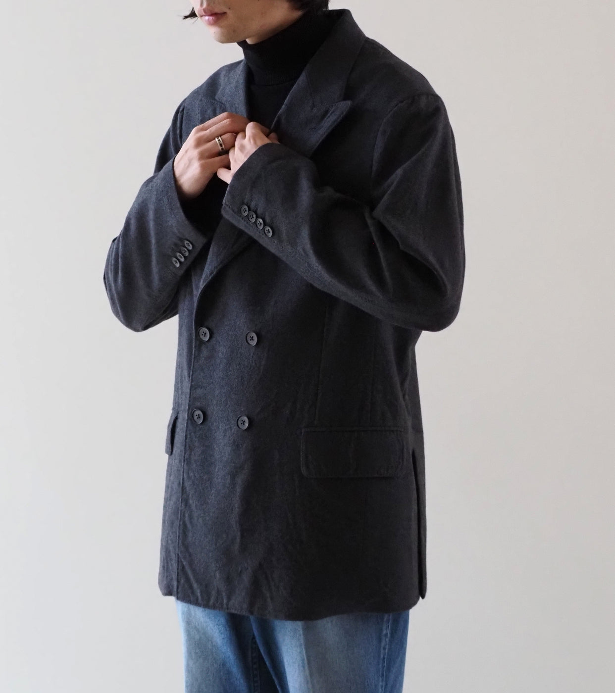 MAATEE & SONS Double Washed Jacket Flannel , Gray