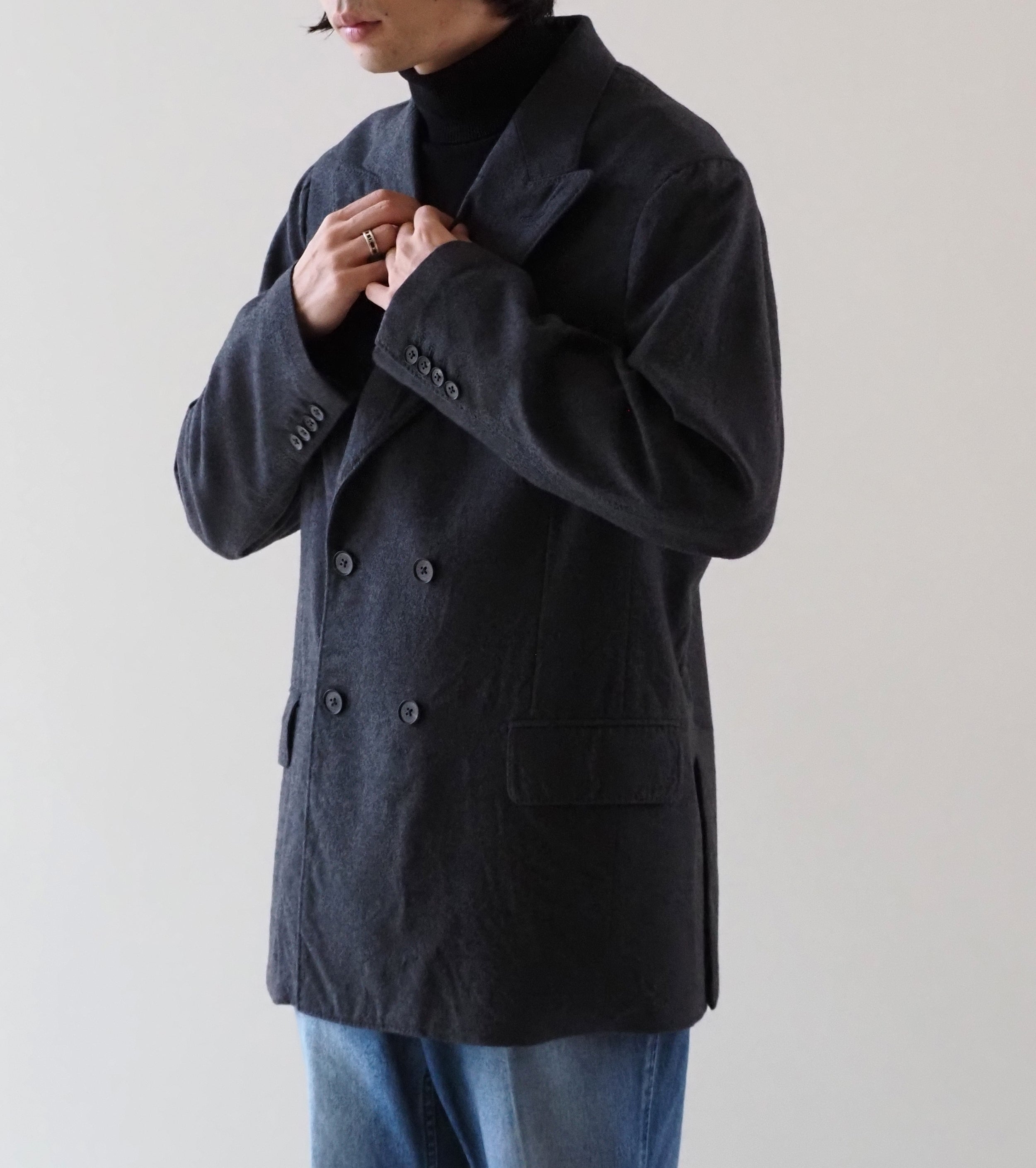 MAATEE & SONS Double Washed Jacket Flannel , Gray