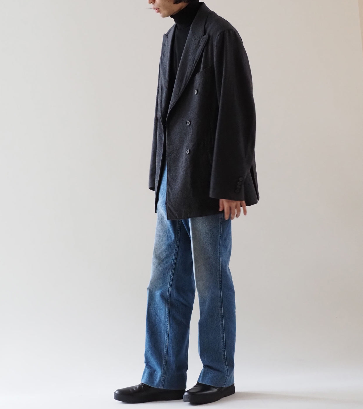 MAATEE & SONS Double Washed Jacket Flannel , Gray