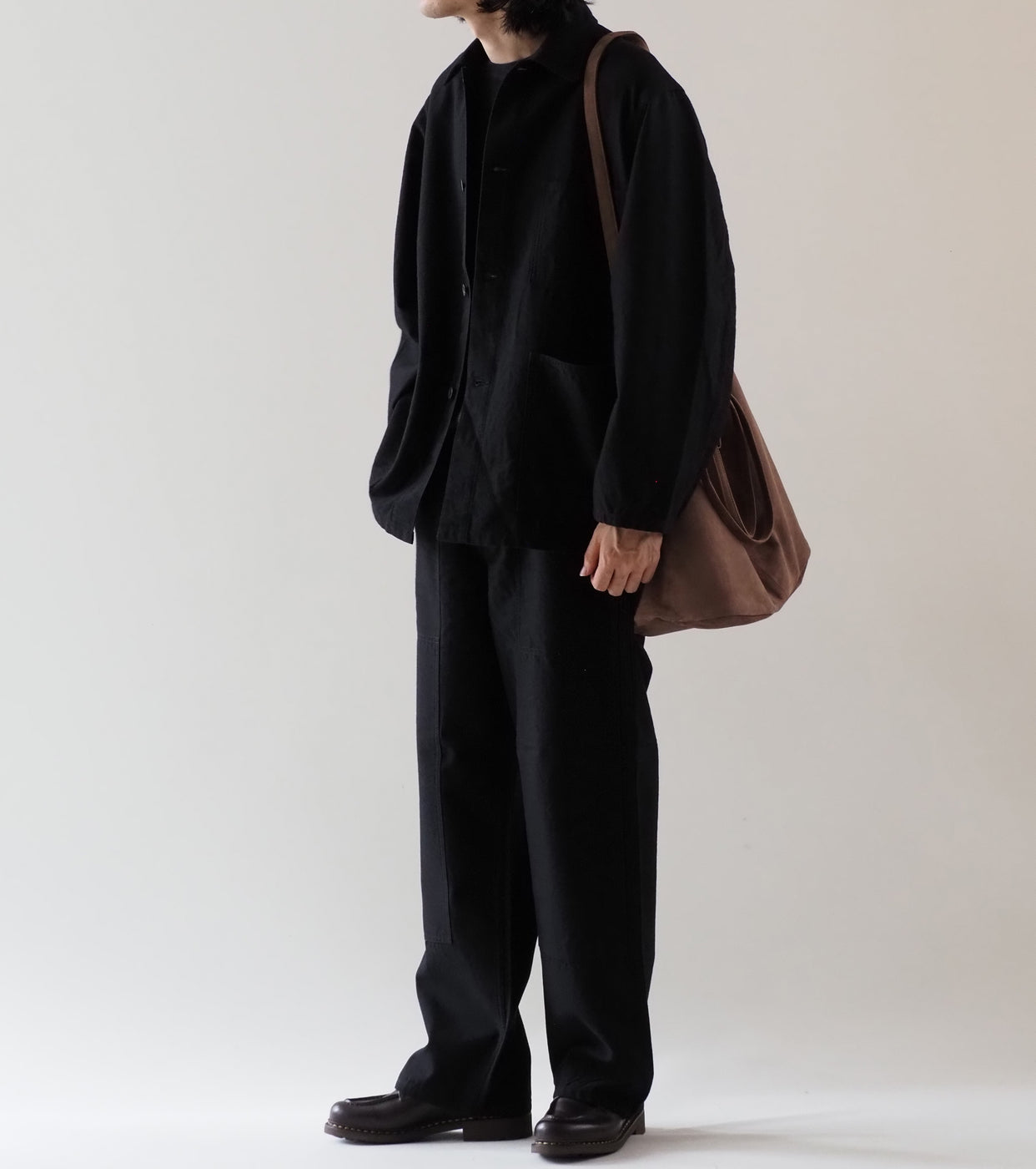 Bauth BAUTH ウール コットン モールスキン ジャケット , Black – Navyblue