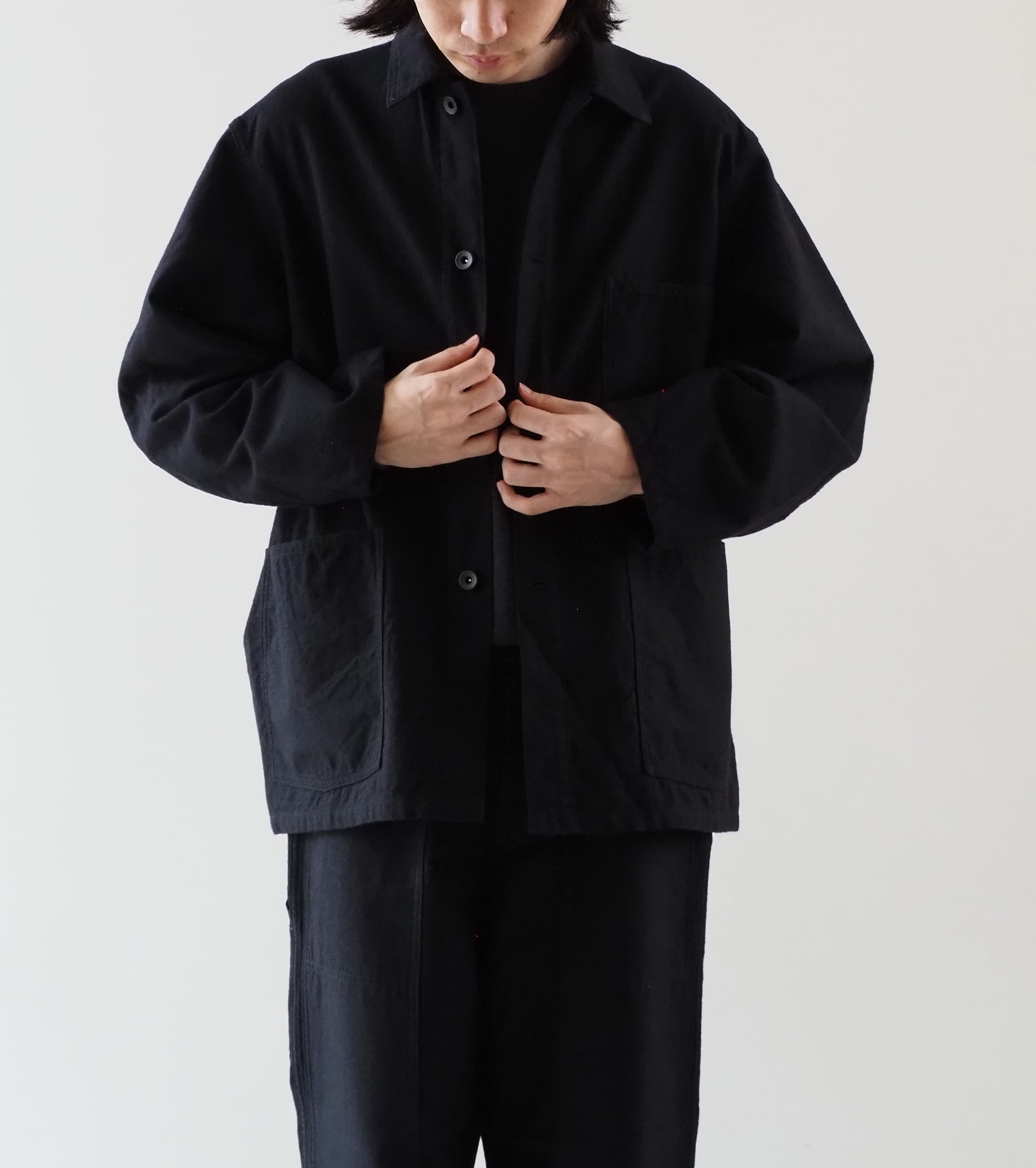 BAUTH Wool Cotton Moleskin Jacket , Black