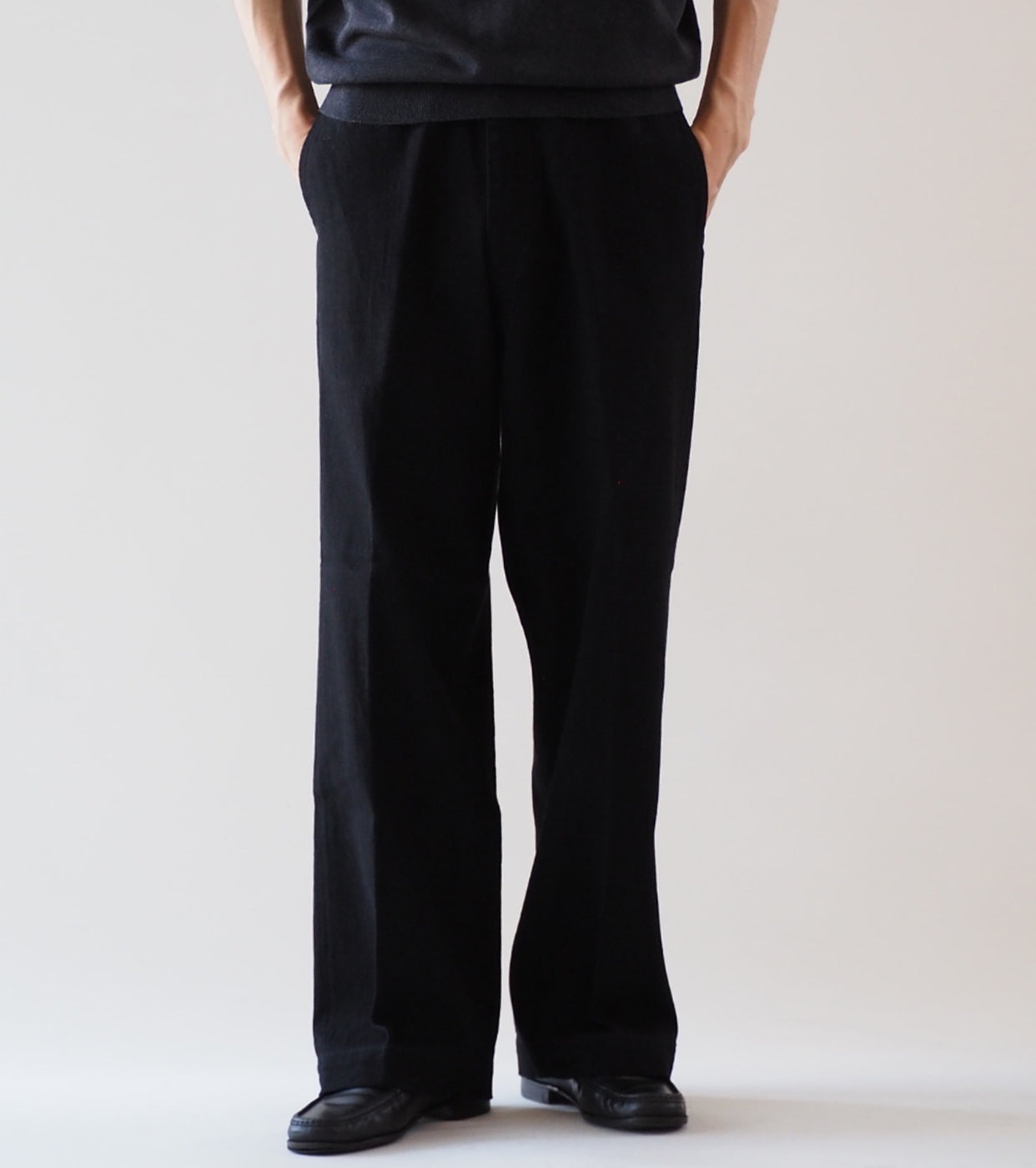 BAUTH Black Twill Trousers , Black
