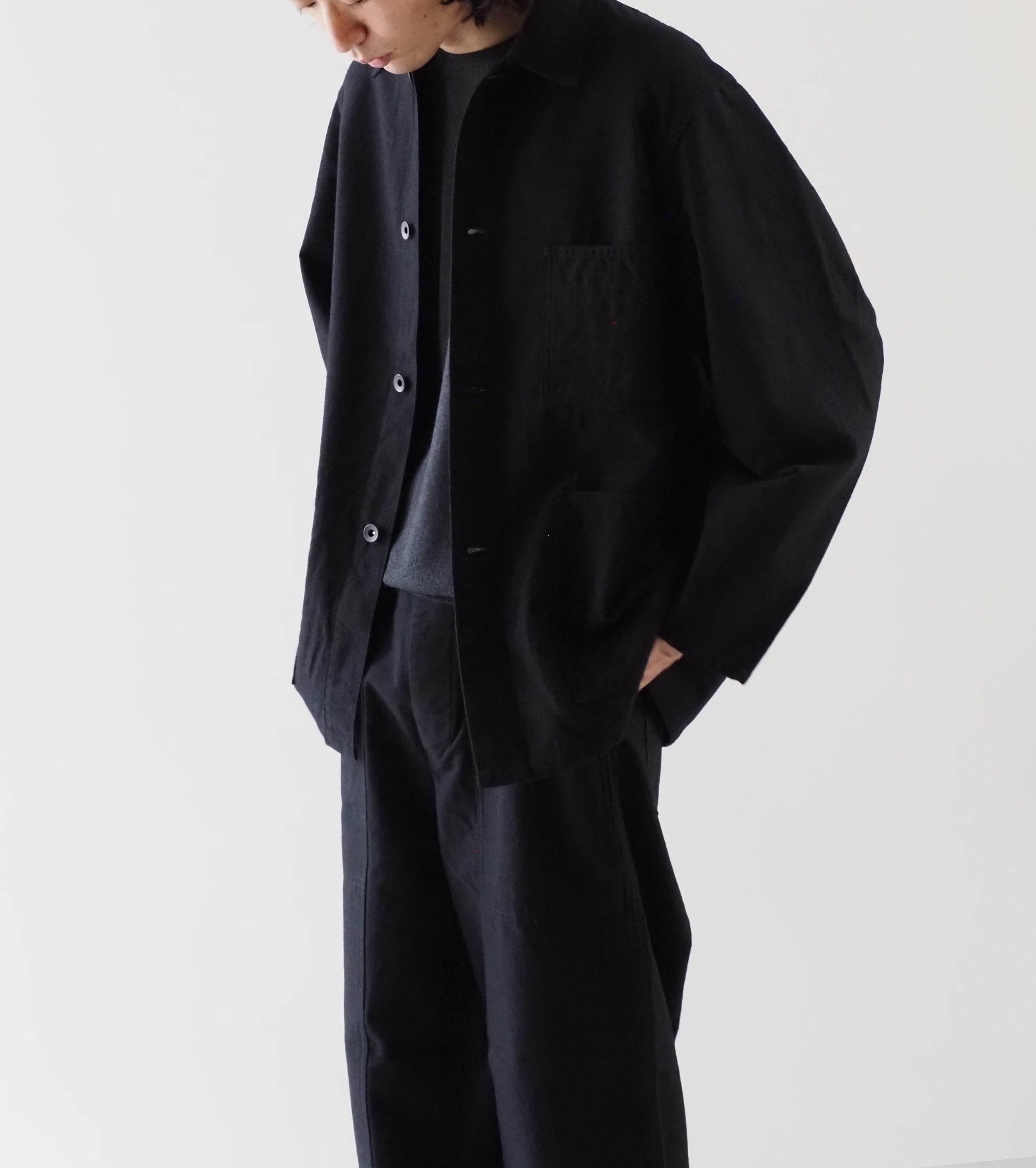 BAUTH Wool Cotton Moleskin Jacket , Black