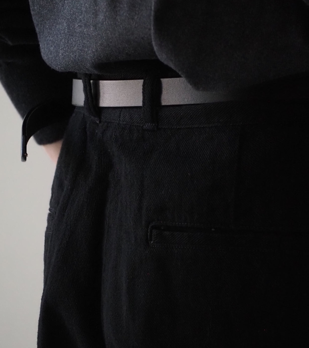 BAUTH Black Twill Trousers , Black