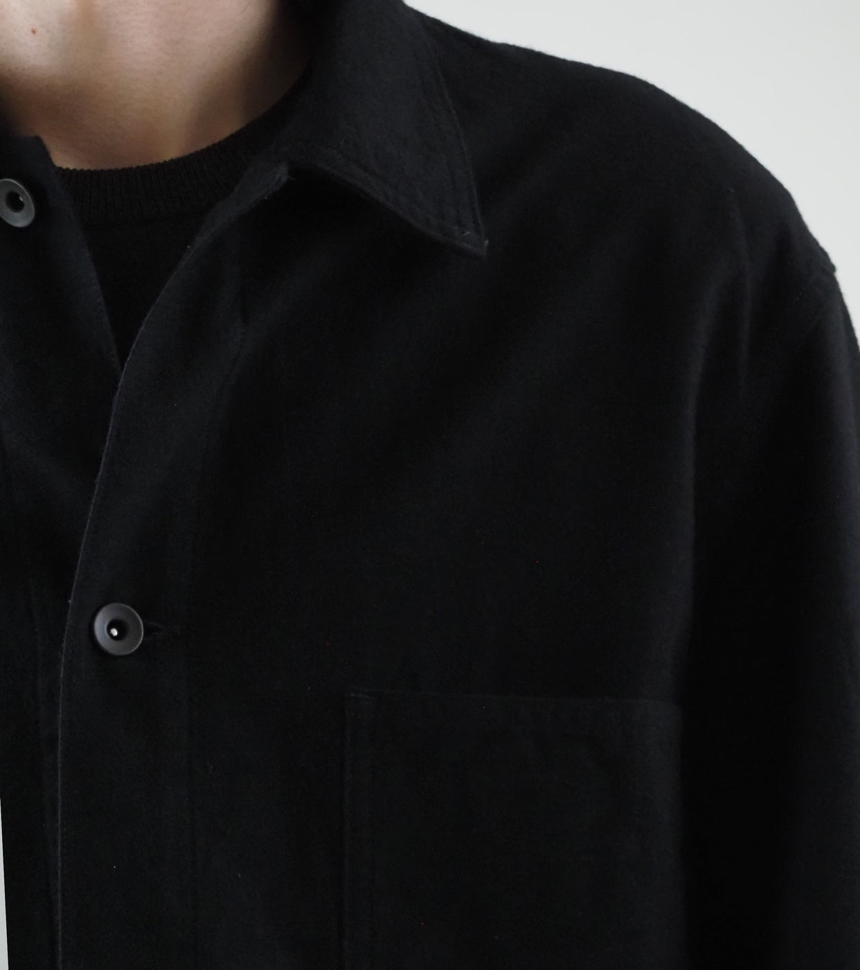 BAUTH Wool Cotton Moleskin Jacket , Black
