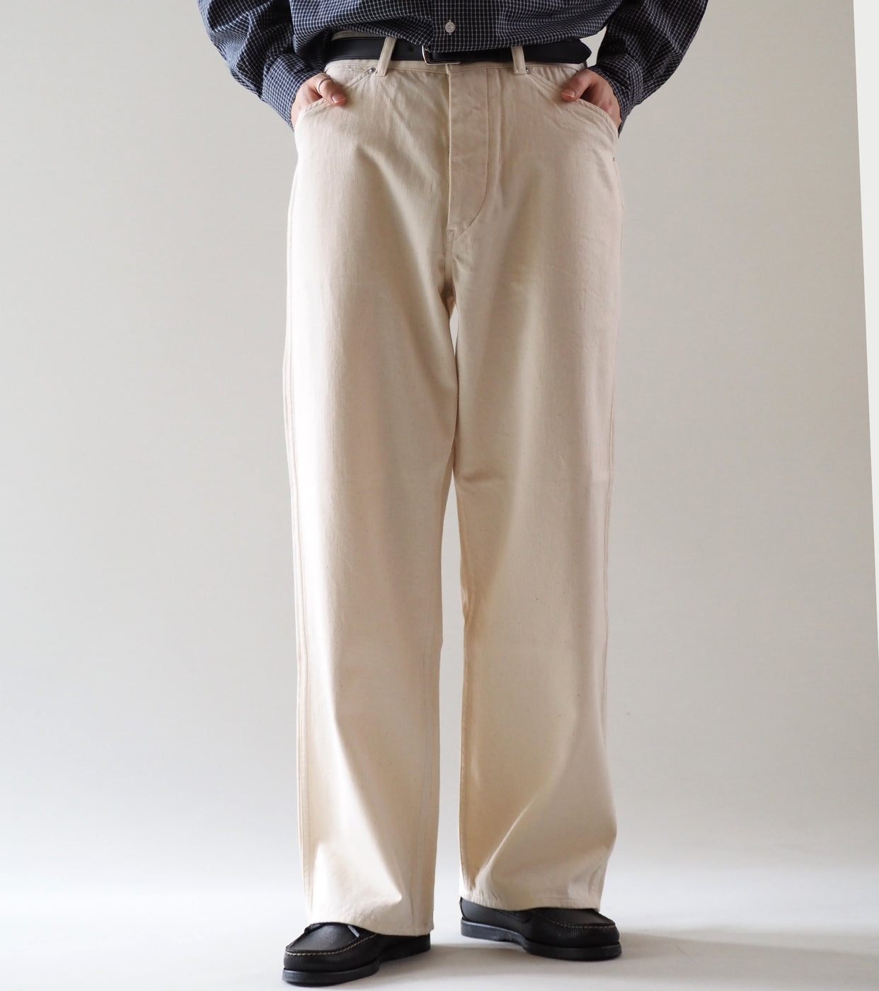 BAUTH サテン ペインター パンツ , Ecru