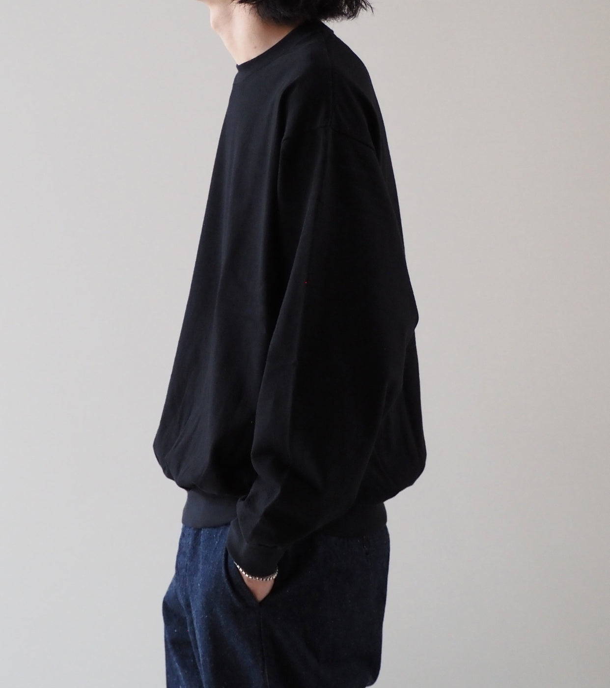 BAUTH Plain stitch Pullover , Black