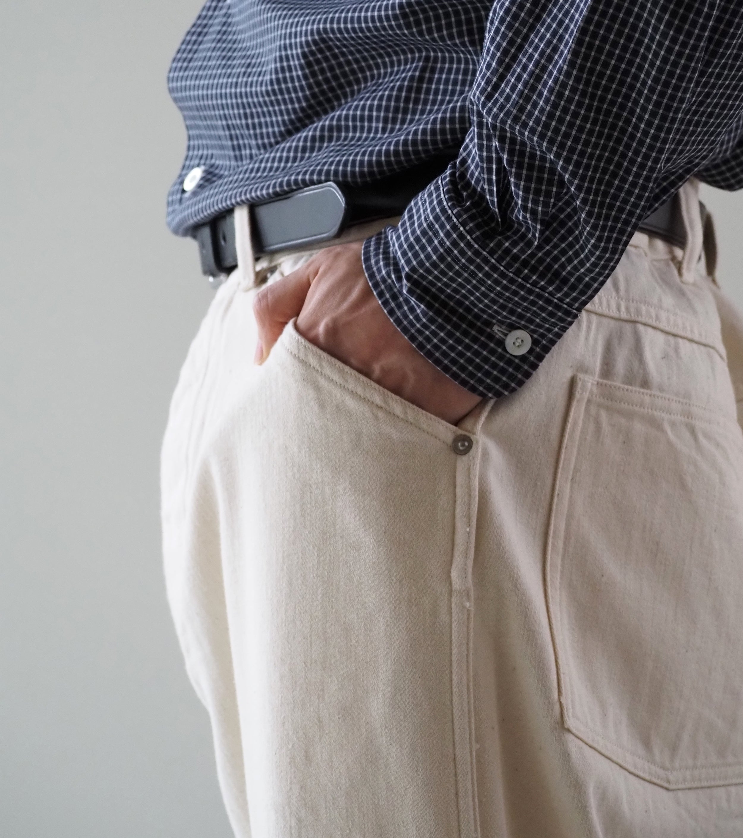 BAUTH サテン ペインター パンツ , Ecru