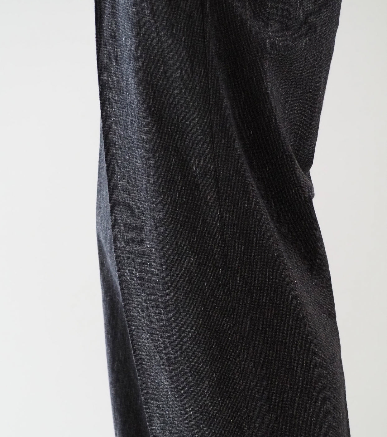 blurhms コットン ミックス ネップ トラウザーズ, Black