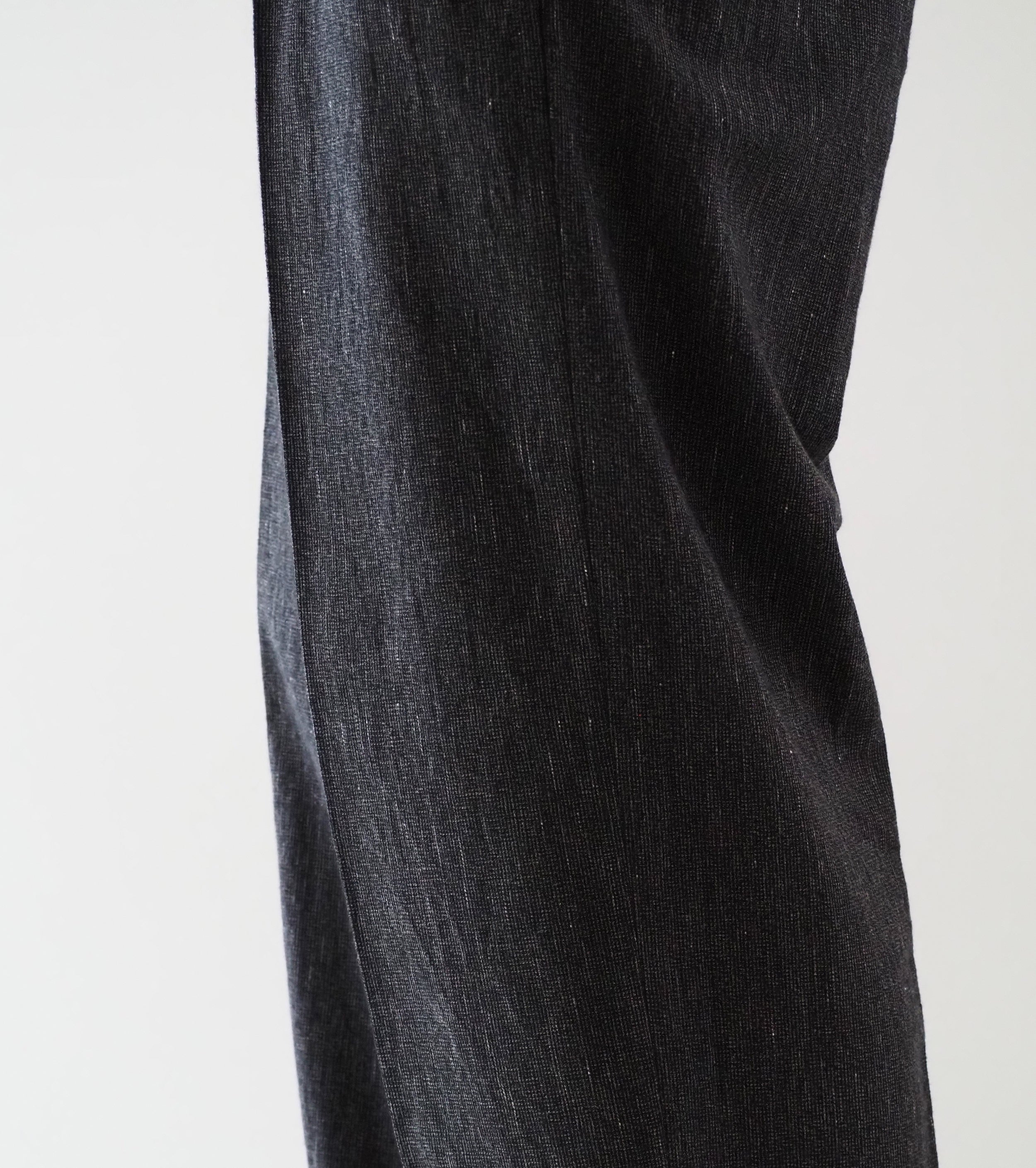 blurhms コットン ミックス ネップ トラウザーズ, Black