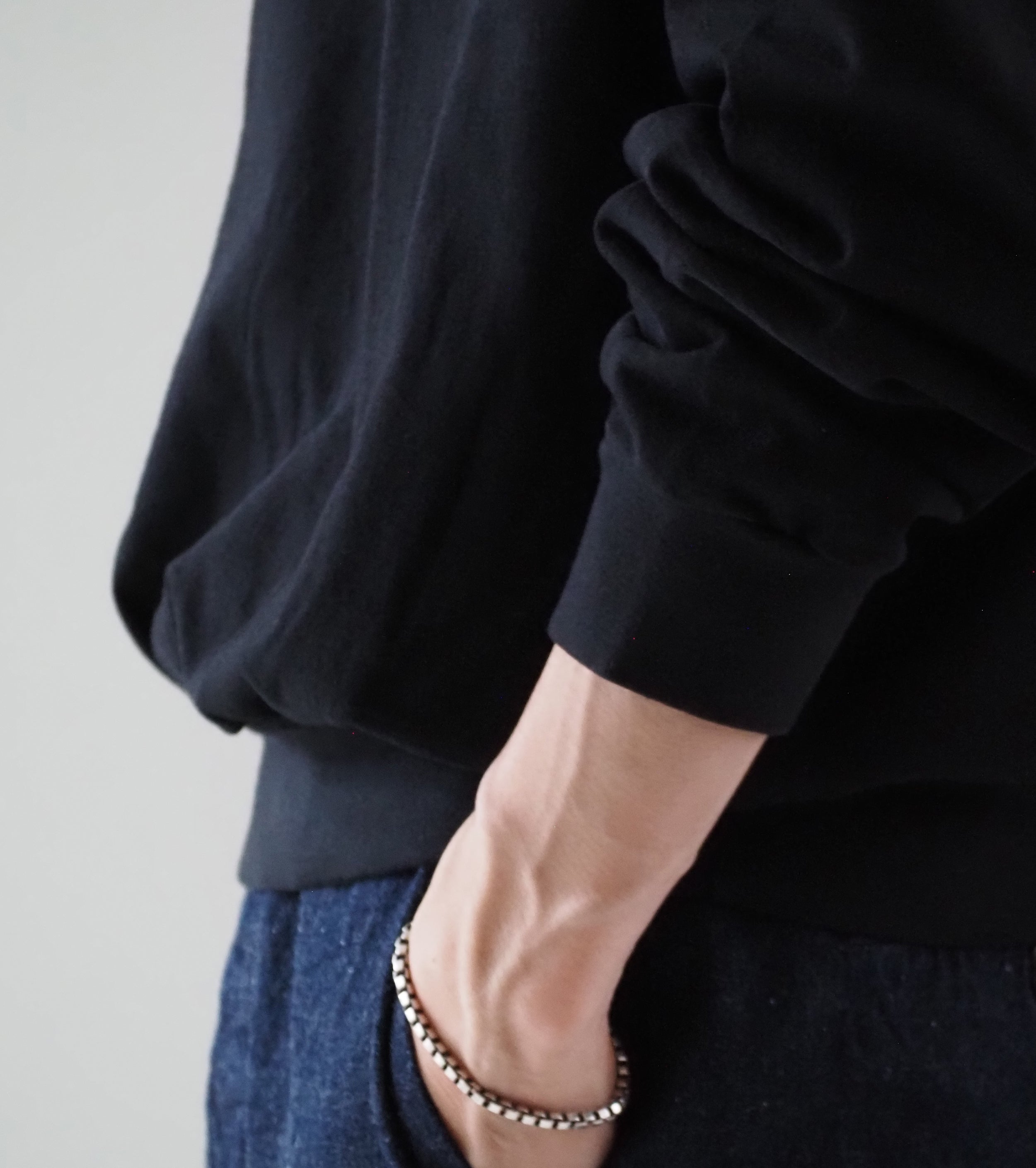 BAUTH Plain stitch Pullover , Black