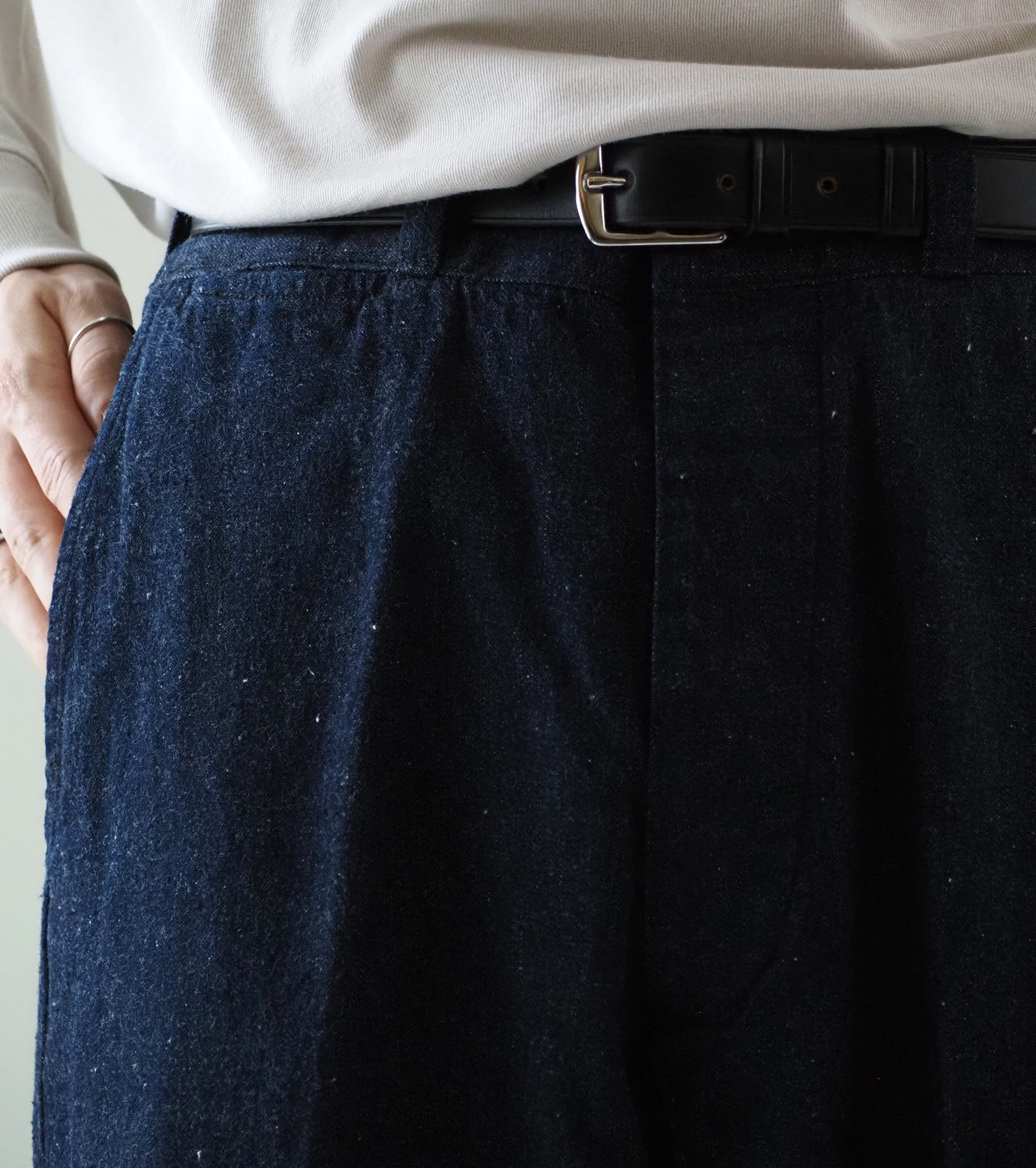 BAUTH  デニム トラウザーズ , Navy