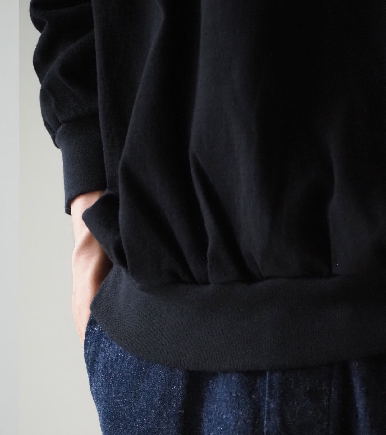 BAUTH Plain stitch Pullover , Black