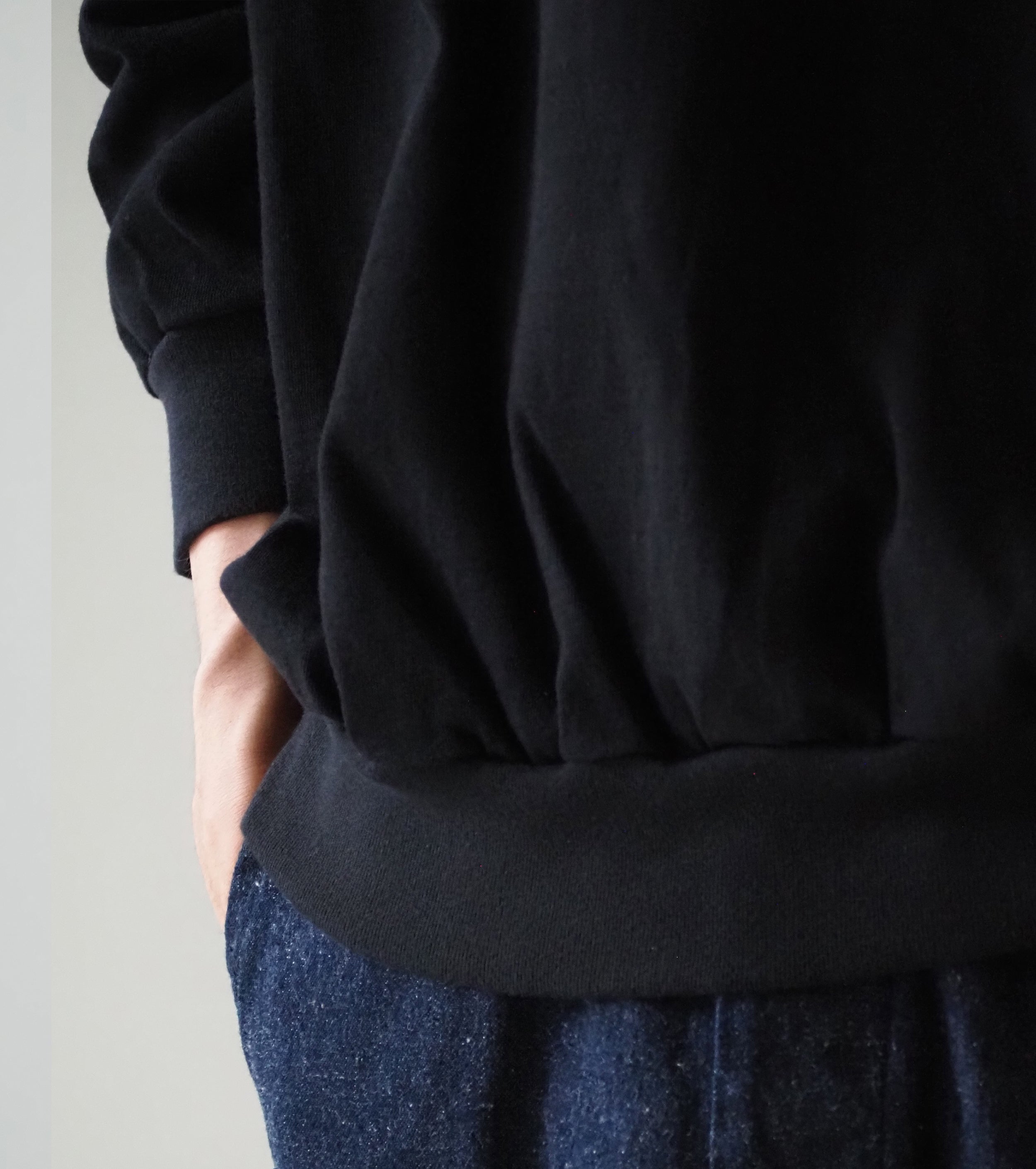 BAUTH Plain stitch Pullover , Black