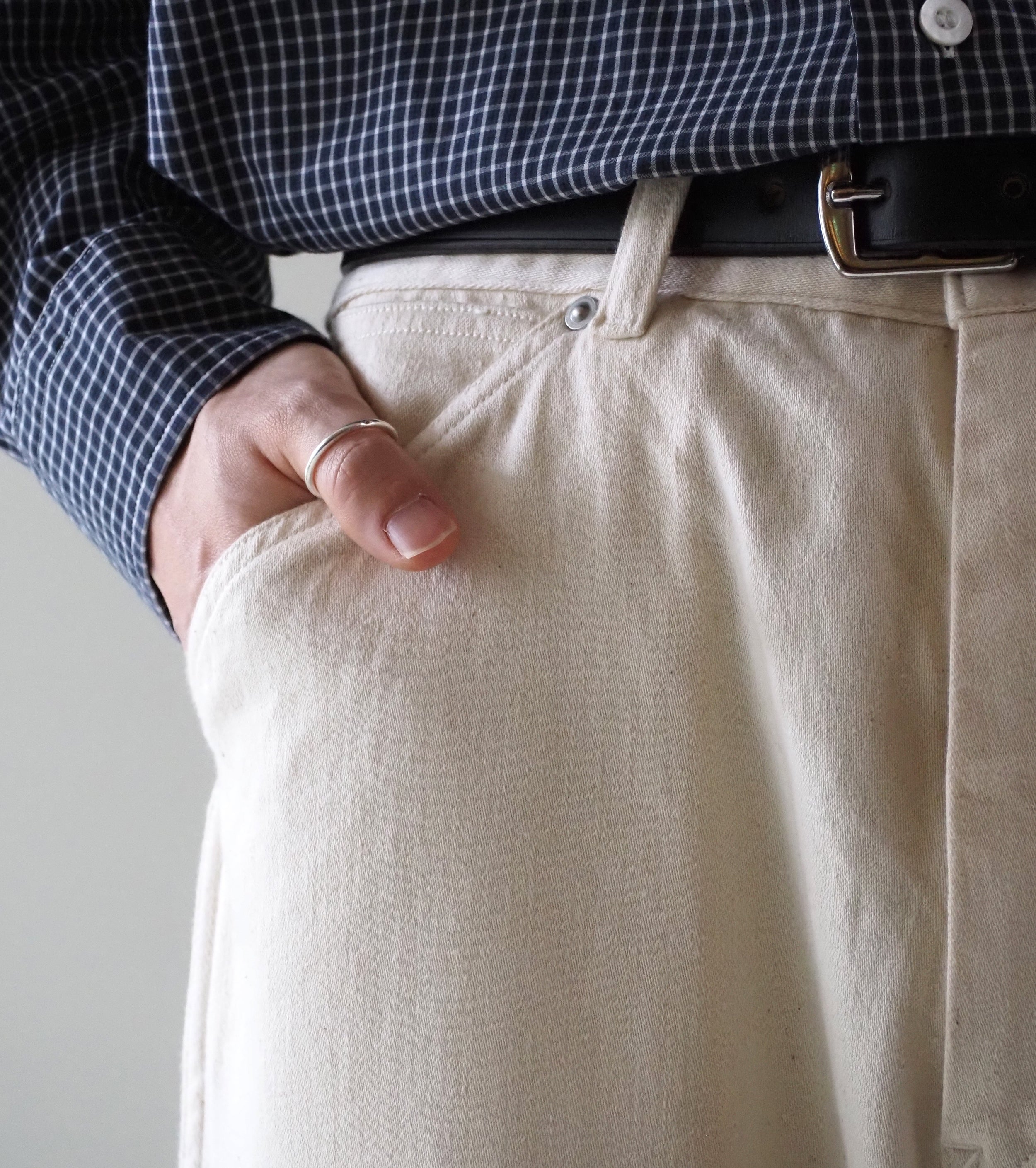 BAUTH サテン ペインター パンツ , Ecru