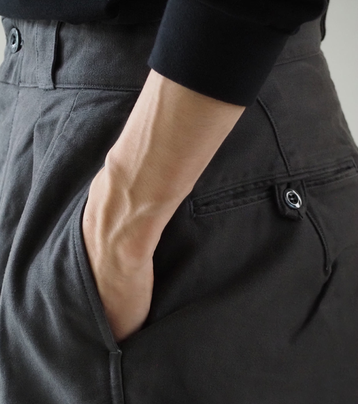 BAUTH Moleskin Military Pants , Grey