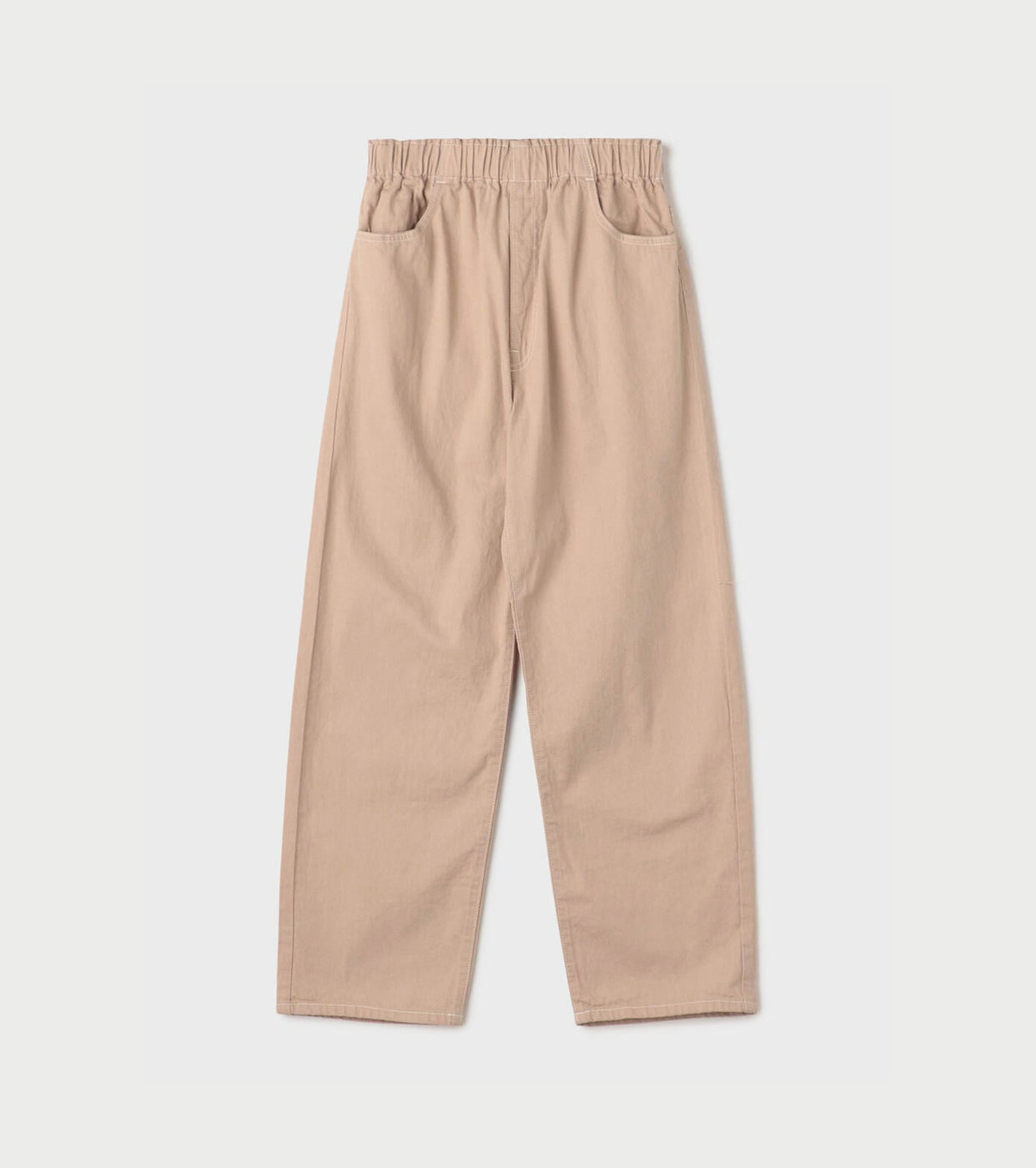 DANTON Color Denim Easy Pants , Salmon Pink
