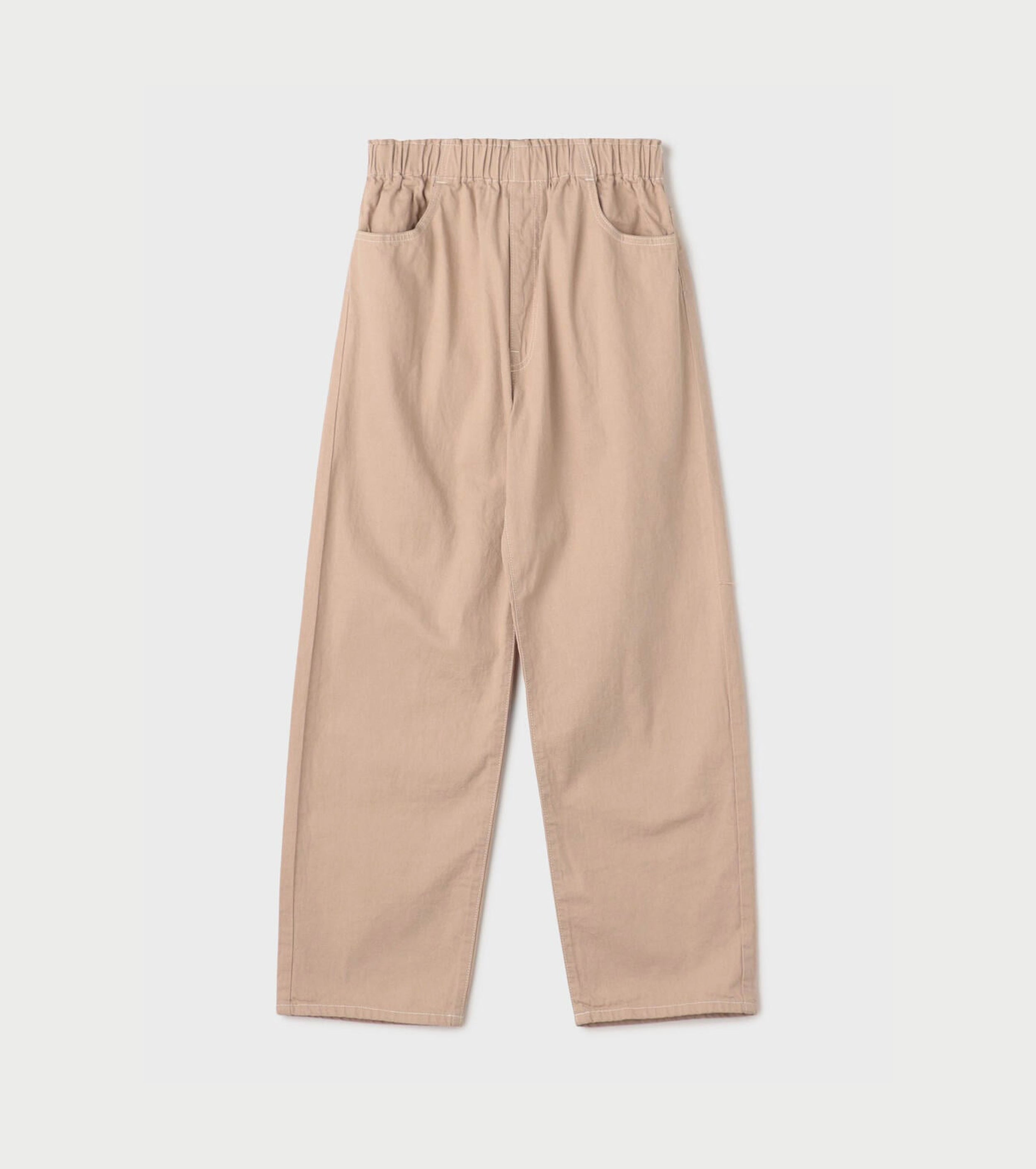 DANTON Color Denim Easy Pants , Salmon Pink