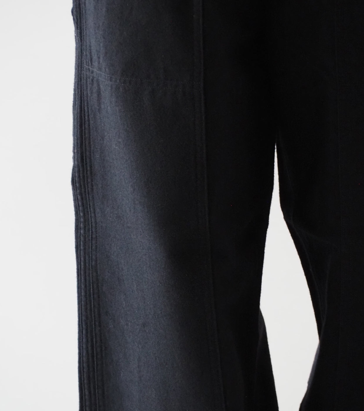 BAUTH WOOL COTTON WORK PANTS , Black