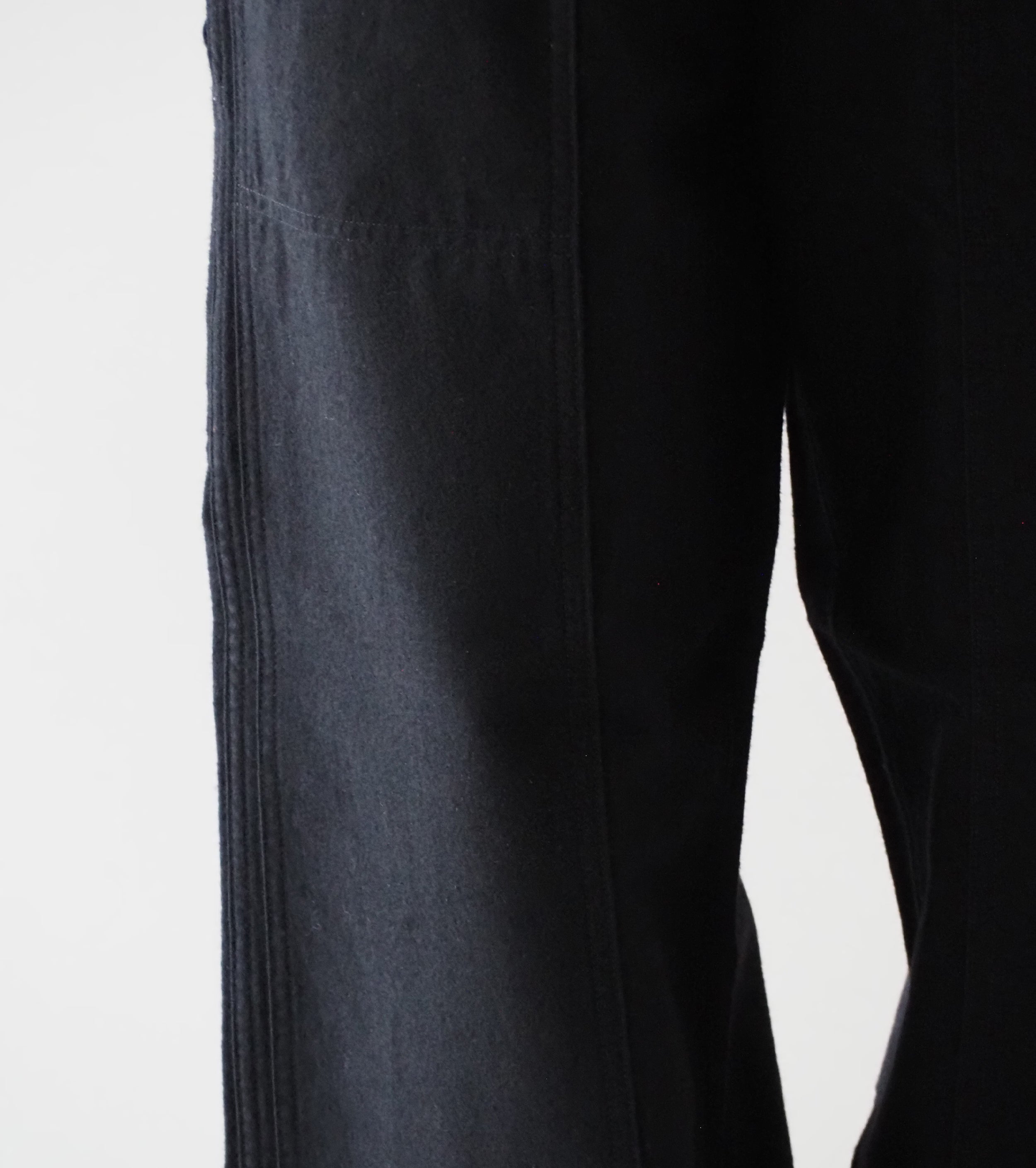 Bauth BAUTH ウール コットン ワーク パンツ , Black – Navyblue