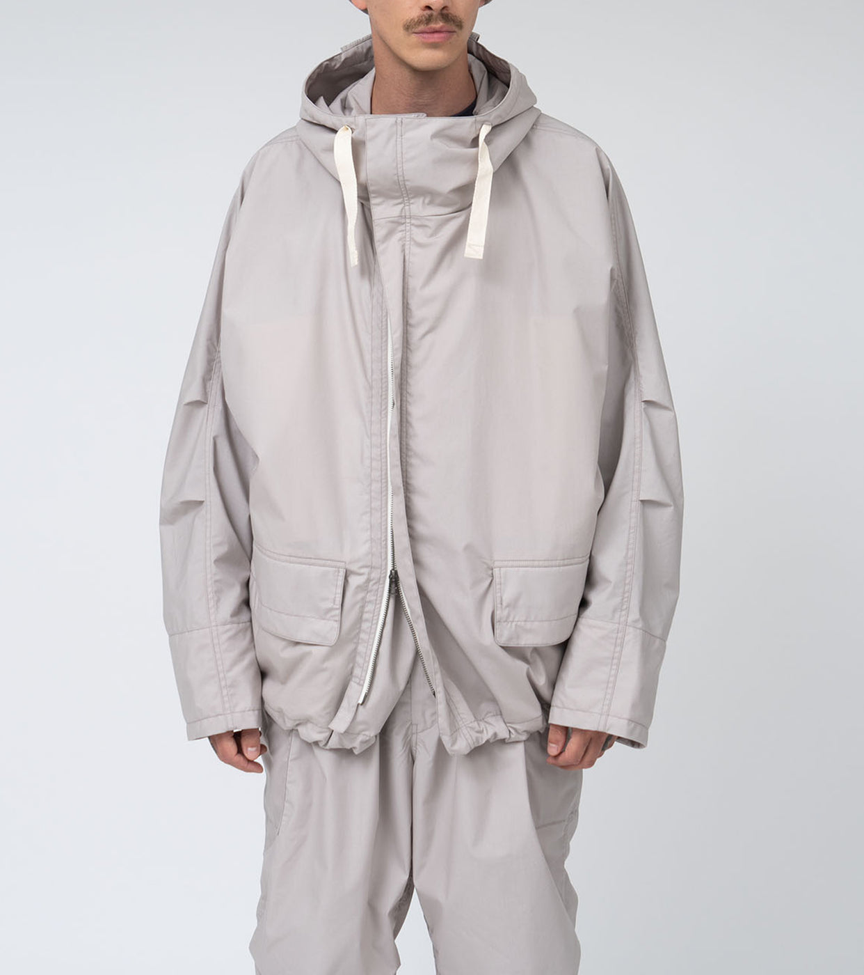 nanamica Hooded Deck Jacket , Gray Beige