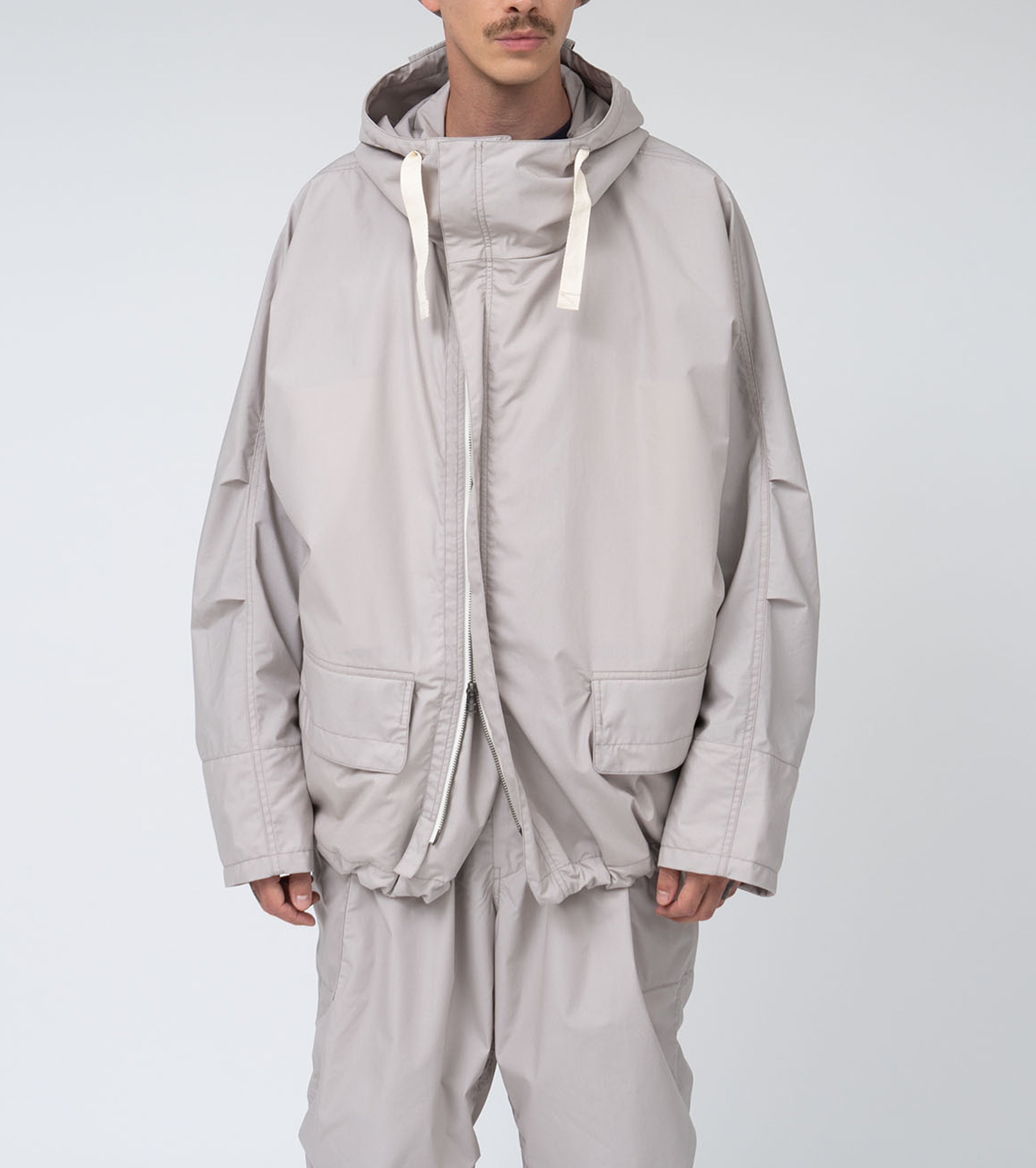 nanamica フーデッド デッキ ジャケット , Gray Beige