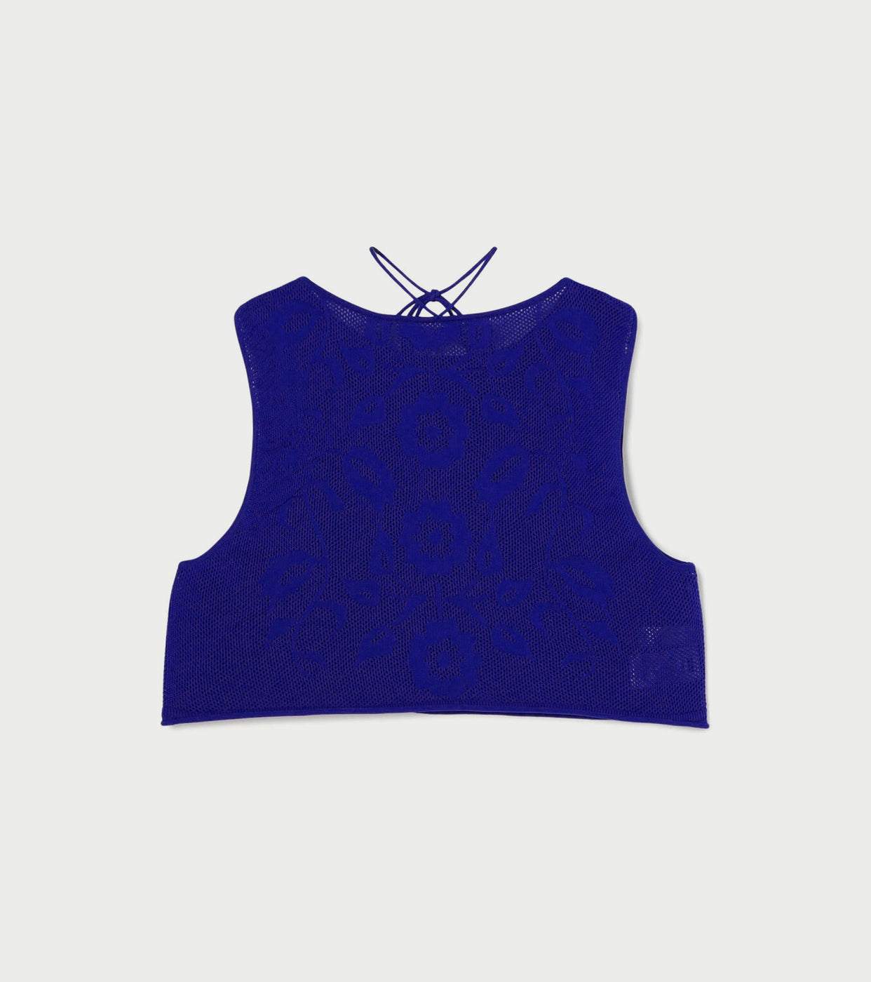 A MENDA フラワーレース ニットベスト , Royal