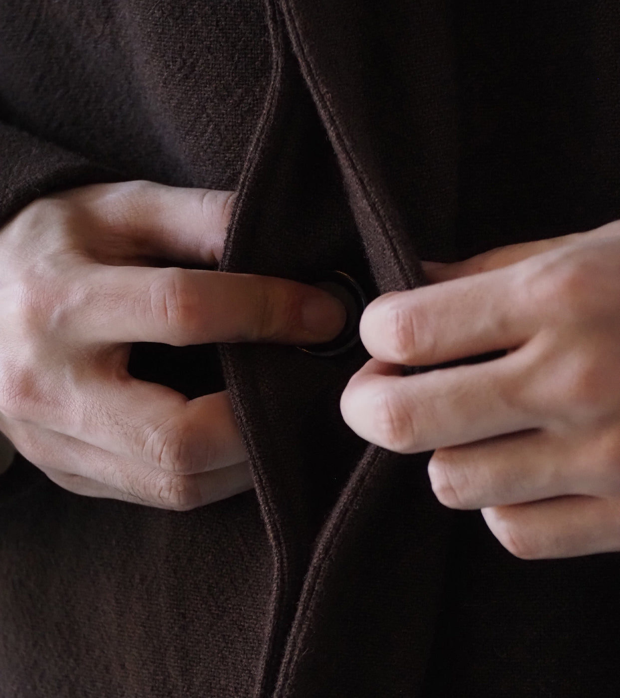 blurhms Mens Classic Wool Balmacaan Coat ,  Brown