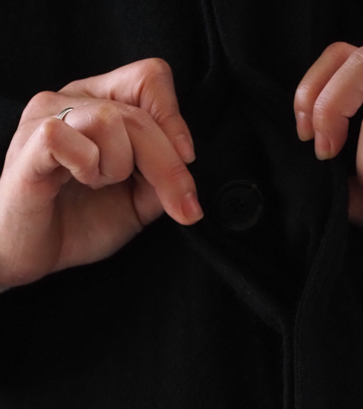 blurhms Womens Classic Wool Balmacaan Coat , Black Navy