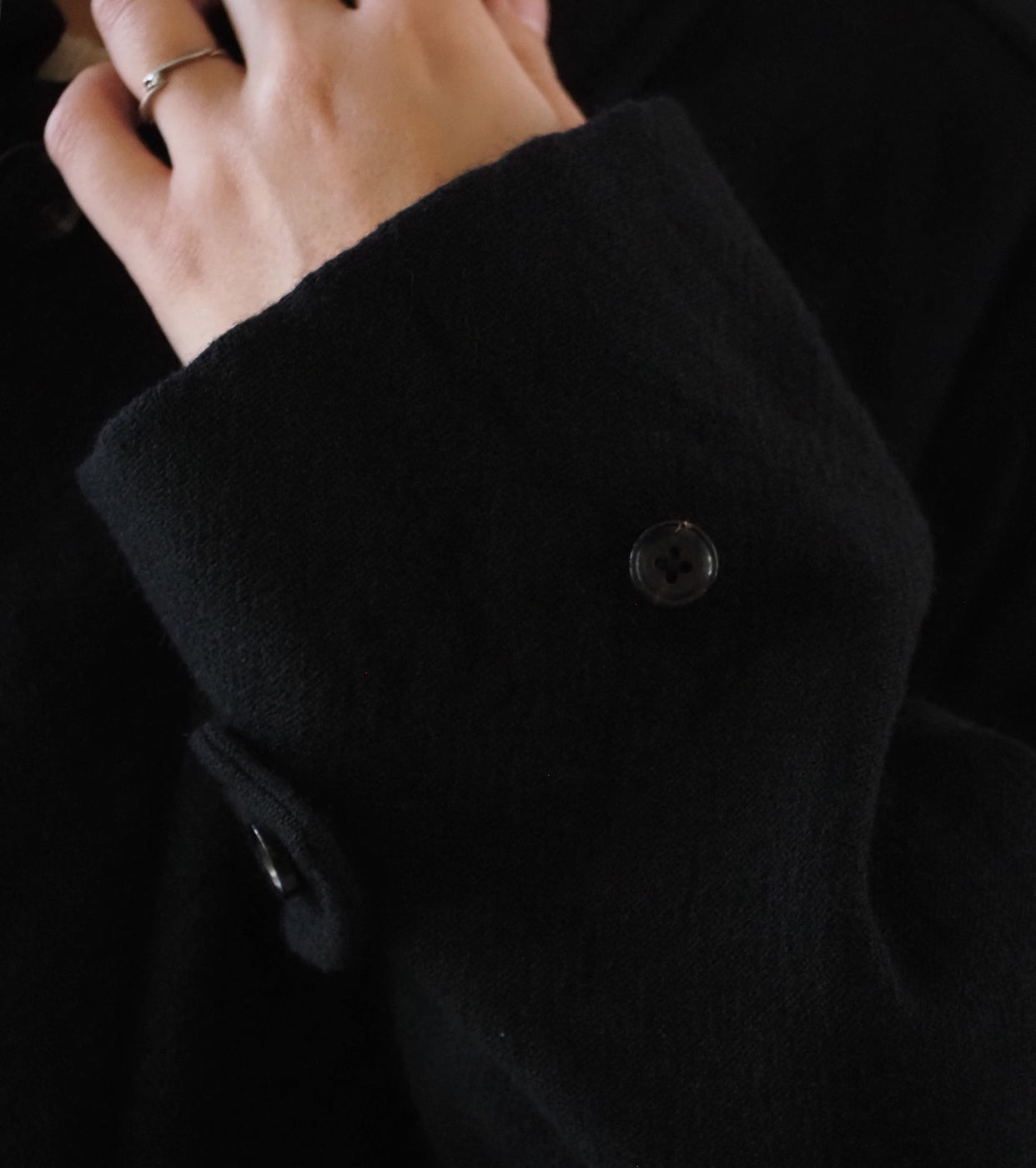 blurhms Womens Classic Wool Balmacaan Coat , Black Navy