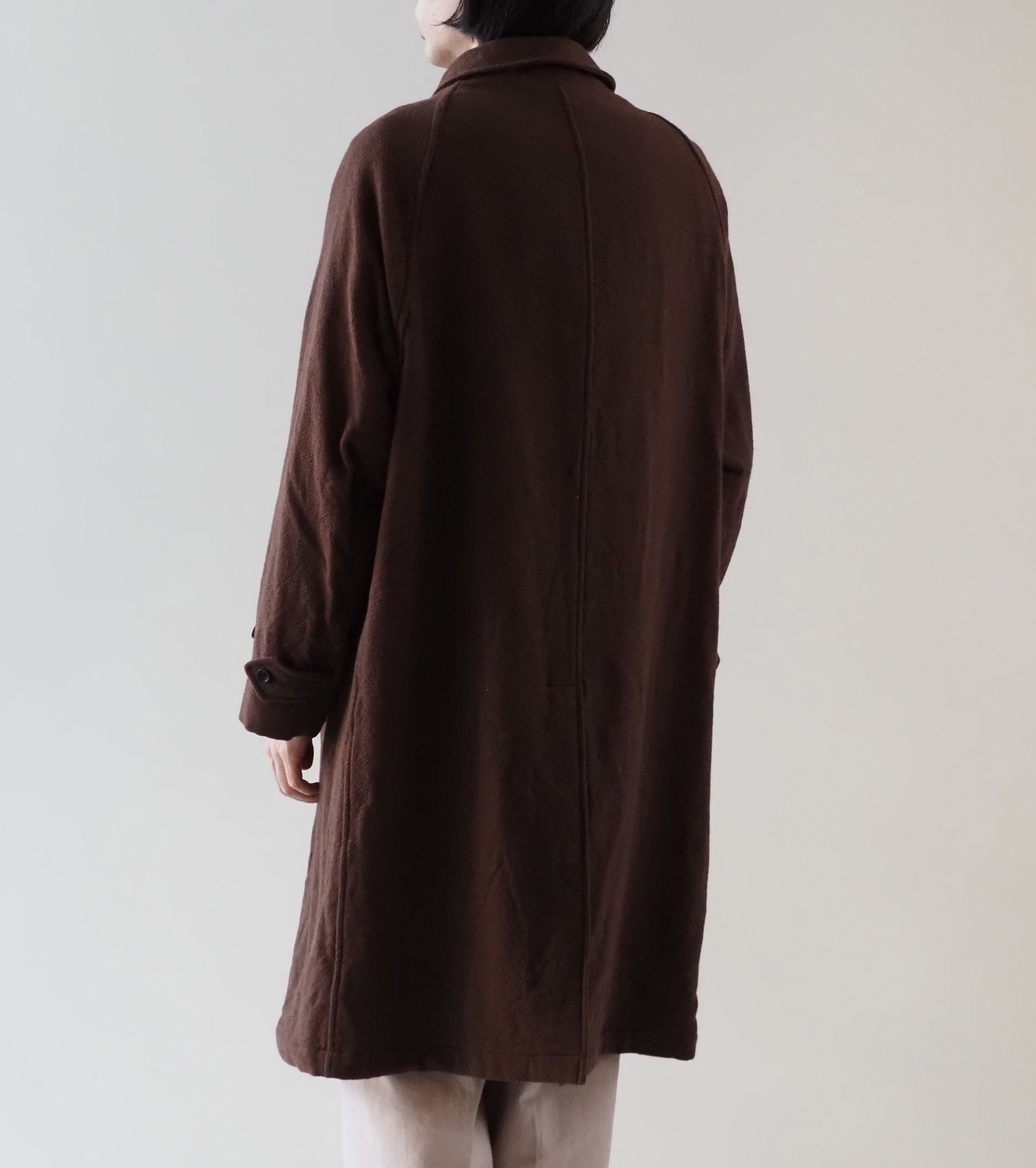 blurhms Mens Classic Wool Balmacaan Coat ,  Brown