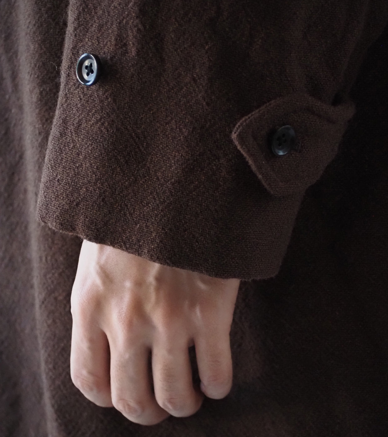 blurhms Mens Classic Wool Balmacaan Coat ,  Brown