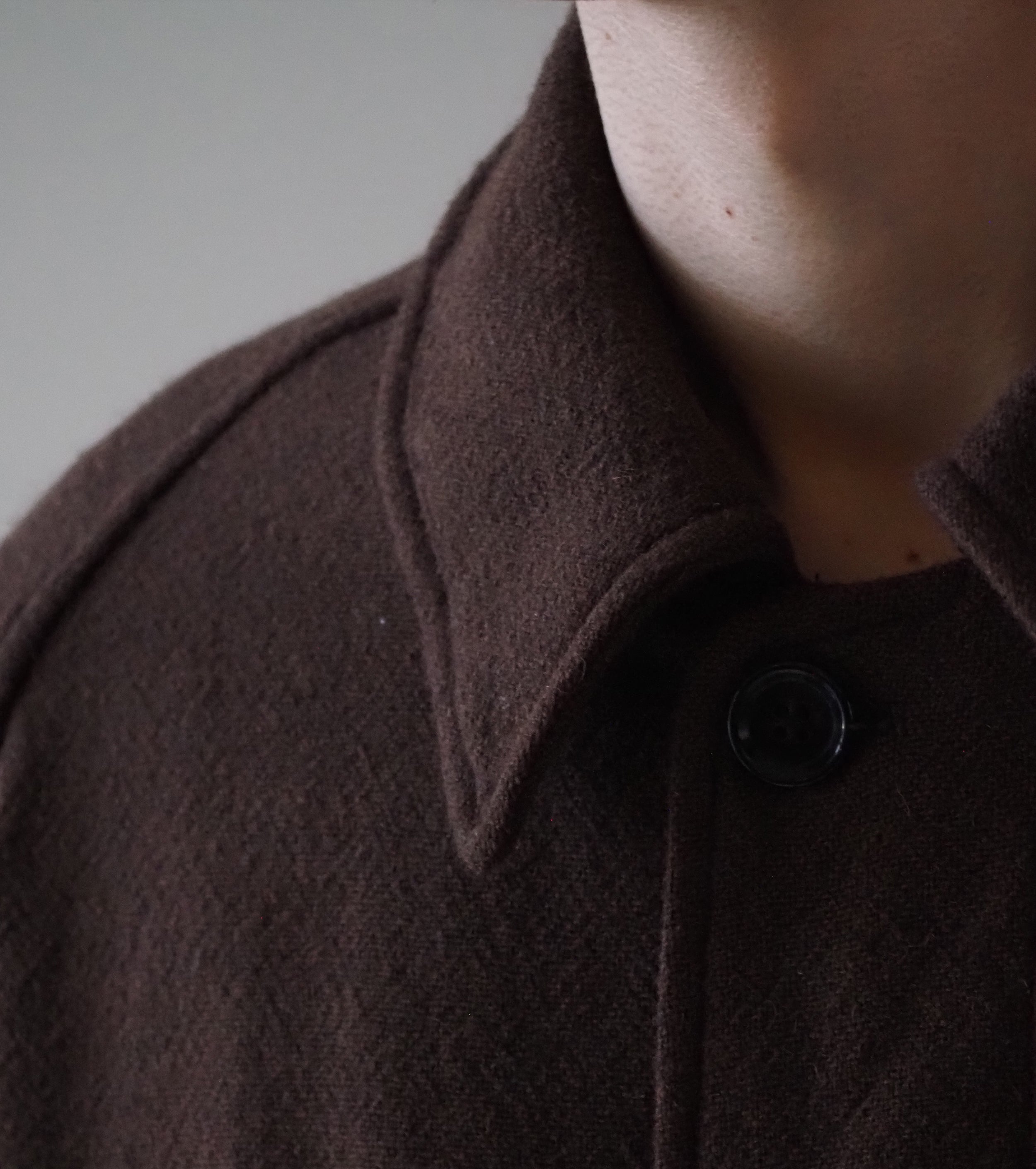 blurhms Mens Classic Wool Balmacaan Coat ,  Brown