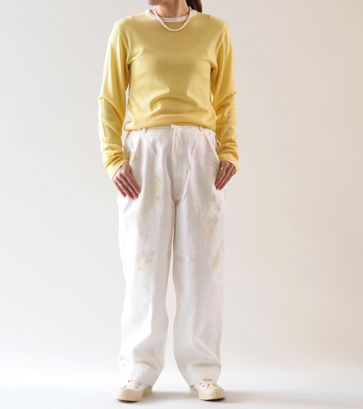 Oblada WOOL LONG TEE , Yellow