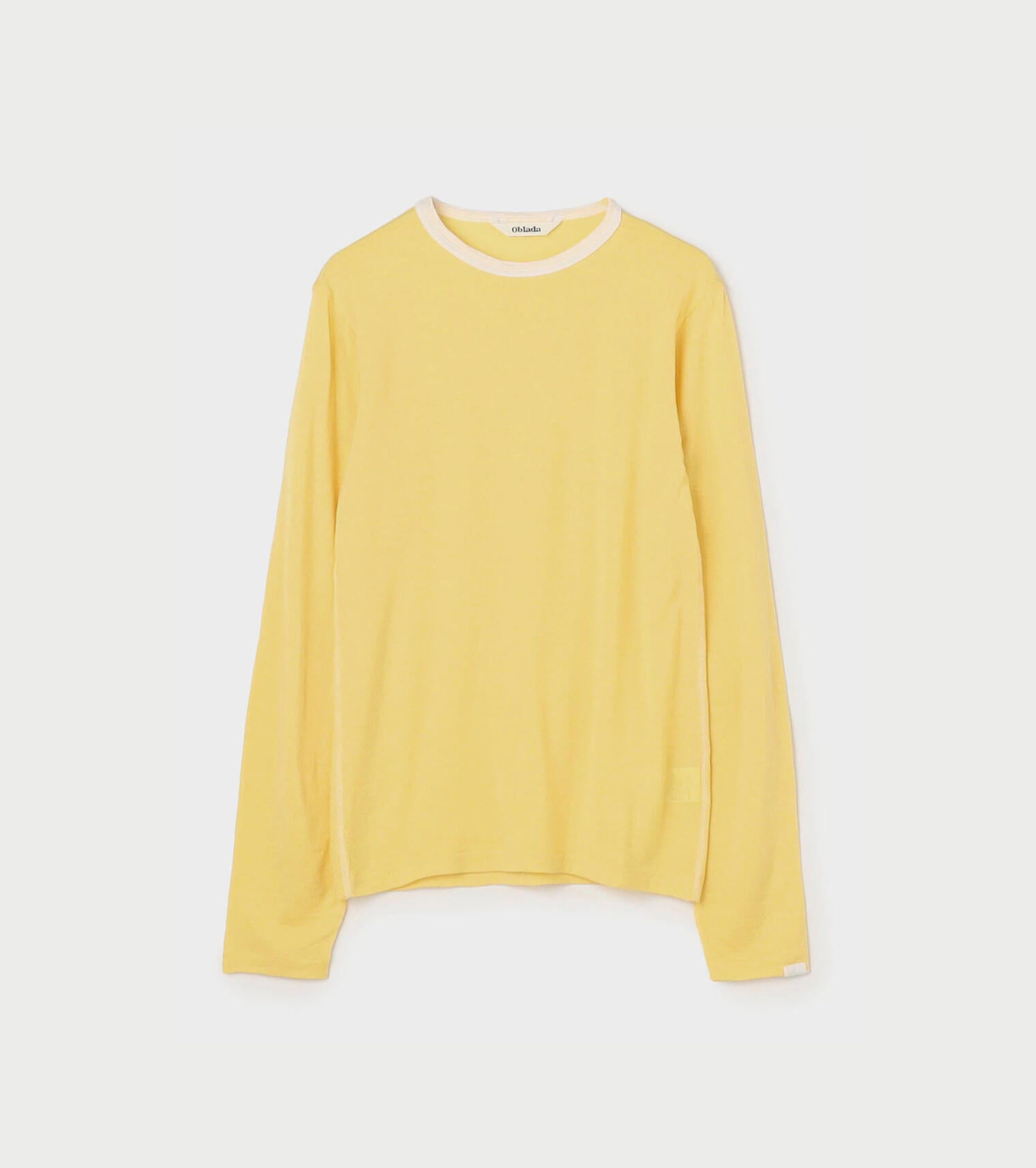 Oblada WOOL LONG TEE , Yellow