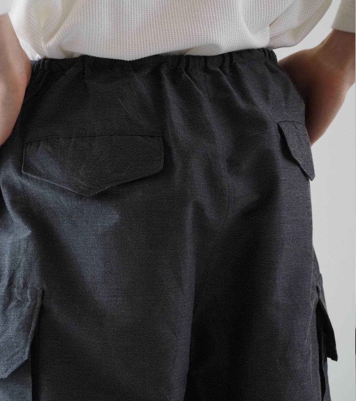 blurhms シルク ウール コットン サイドシームレス 6ポケット パンツ, Heather Grey