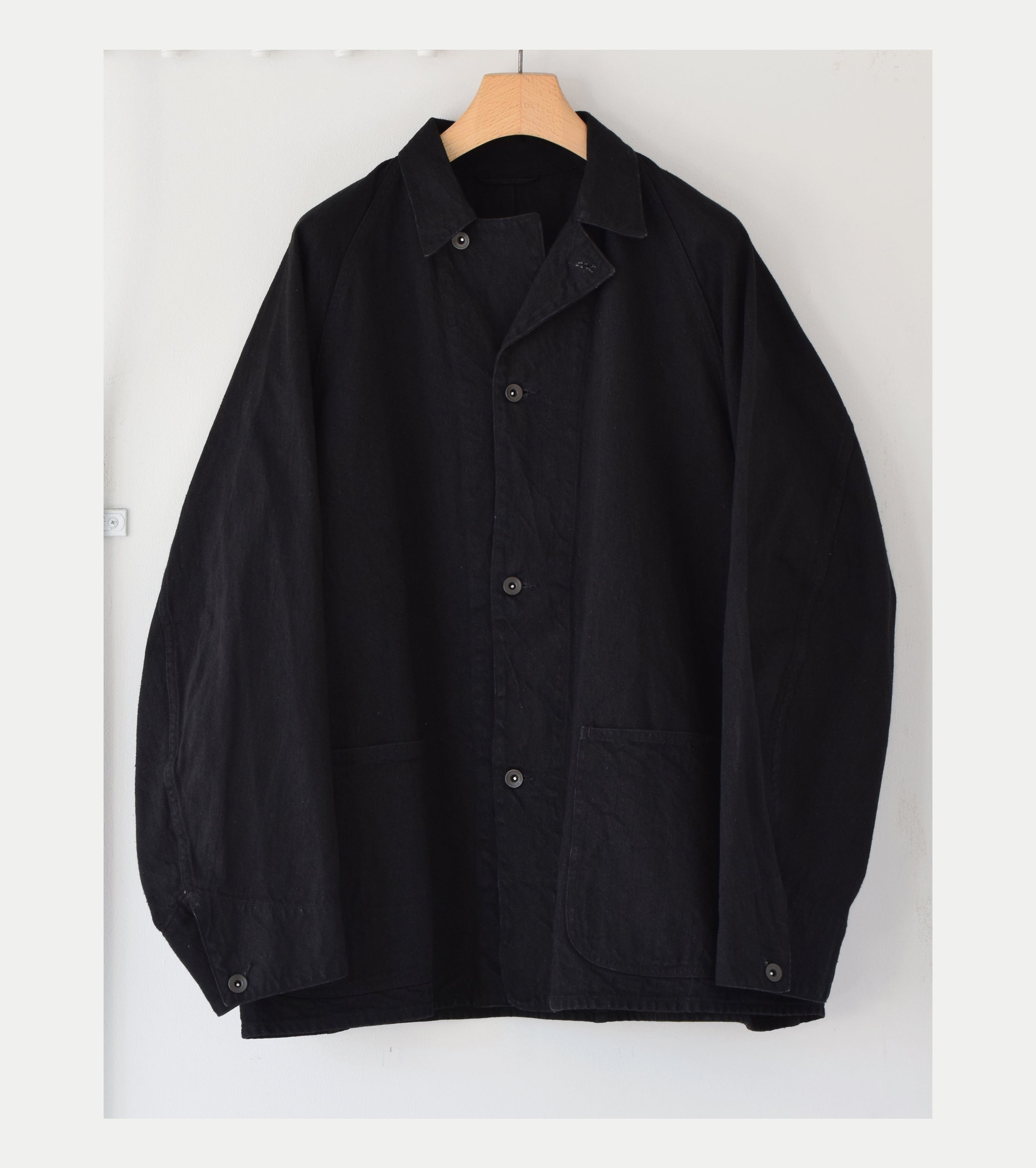 COMOLI Denim Work Jacket, Black – Navyblue