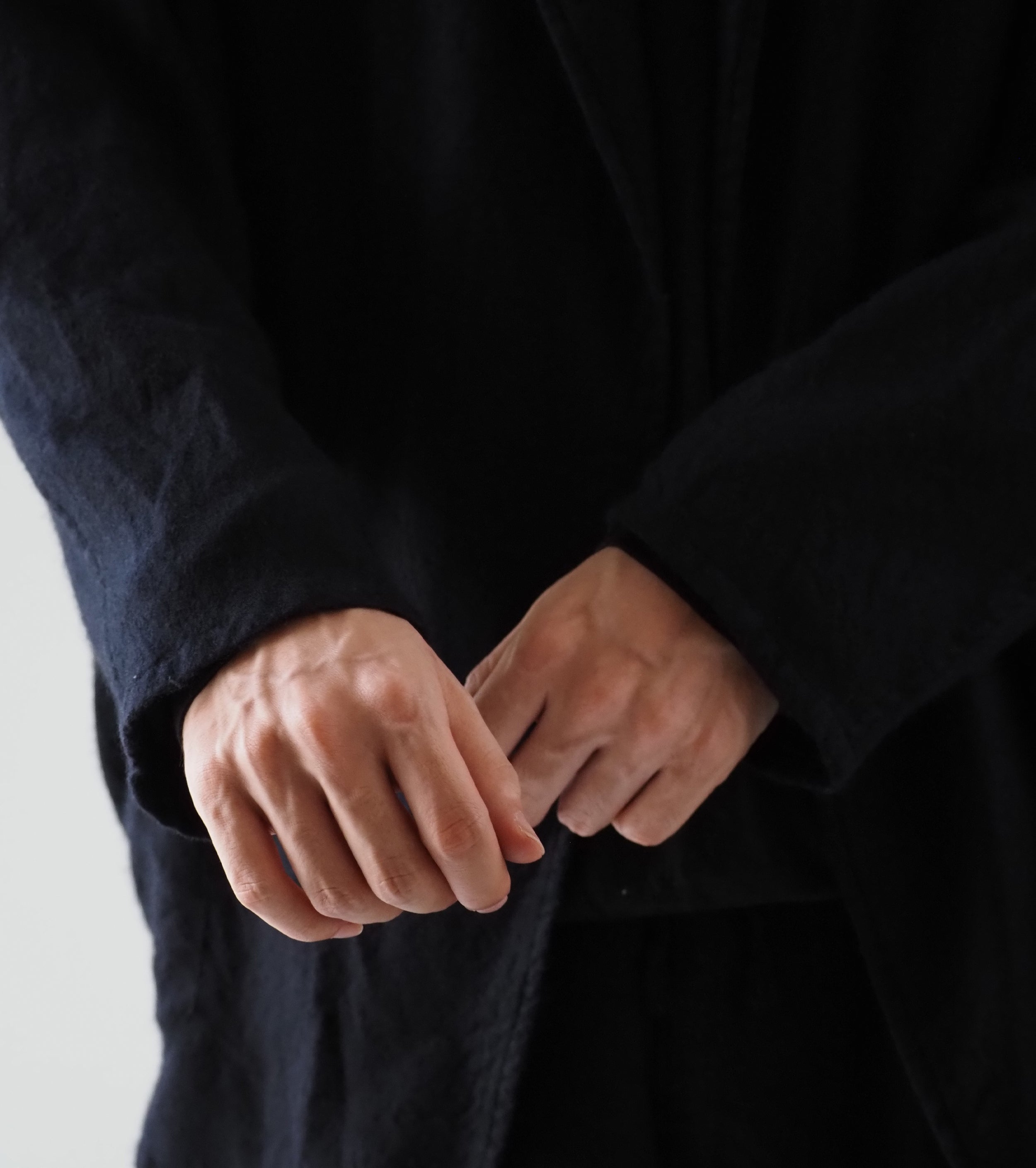 COMOLI Cashmere Silk Jacket , Navy