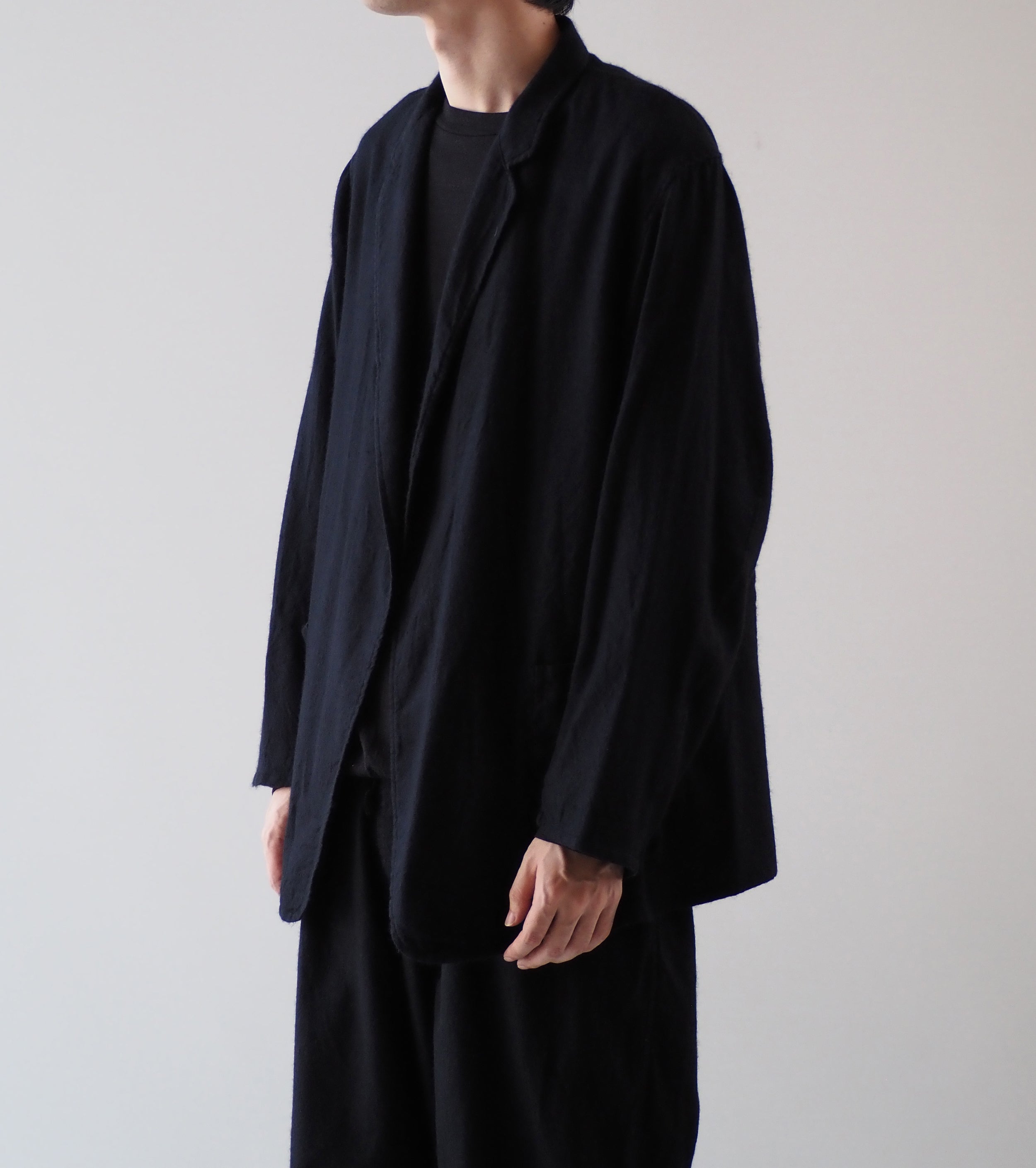 COMOLI Cashmere Silk Jacket , Navy