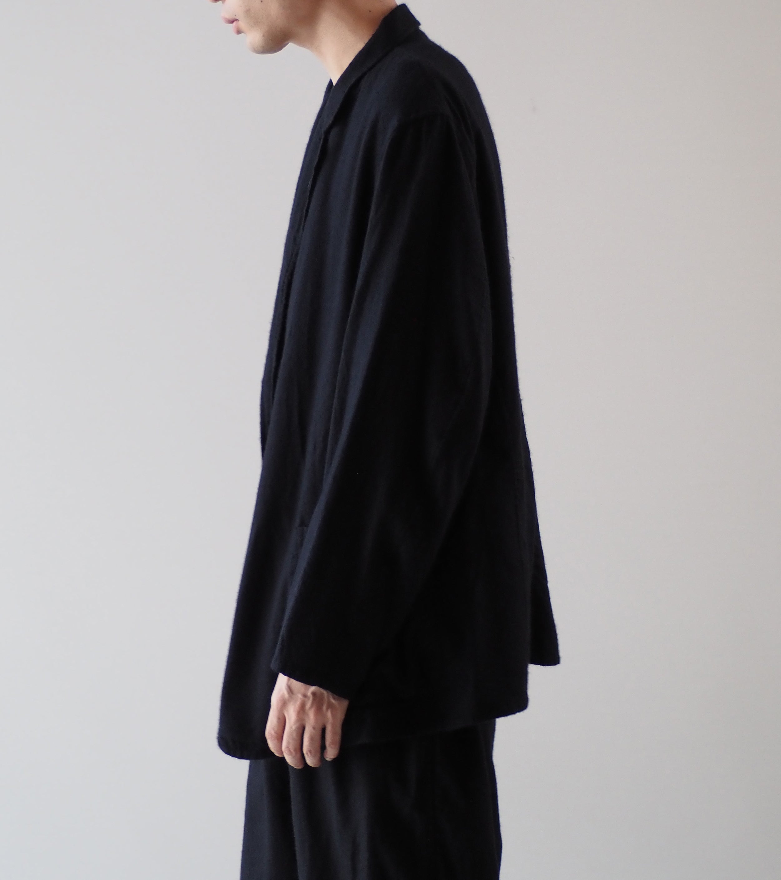 COMOLI Cashmere Silk Jacket , Navy