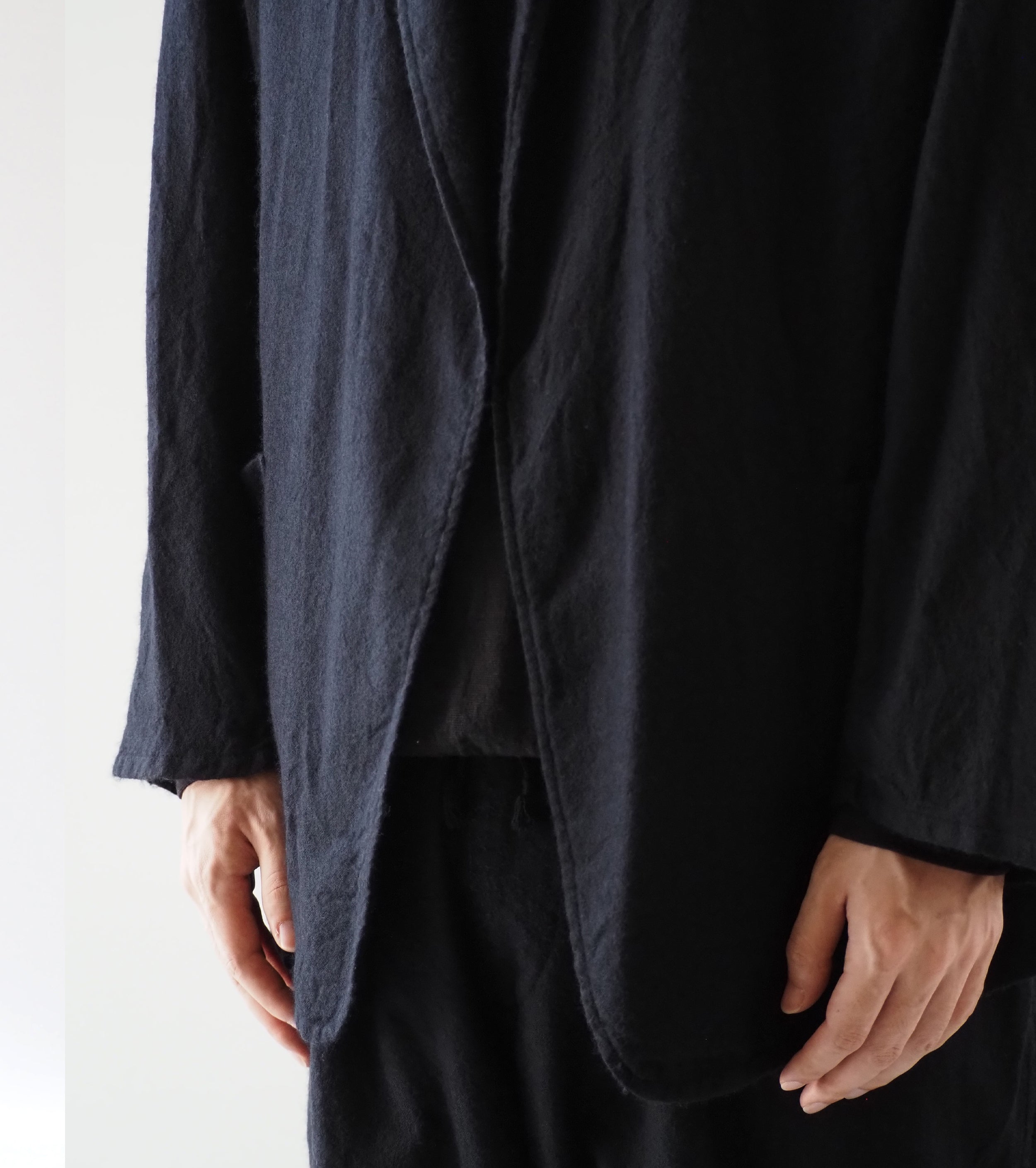 COMOLI Cashmere Silk Jacket , Navy