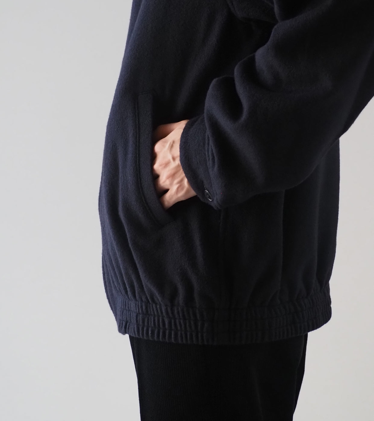 COMOLI  Cashmere Track Jacket , Navy