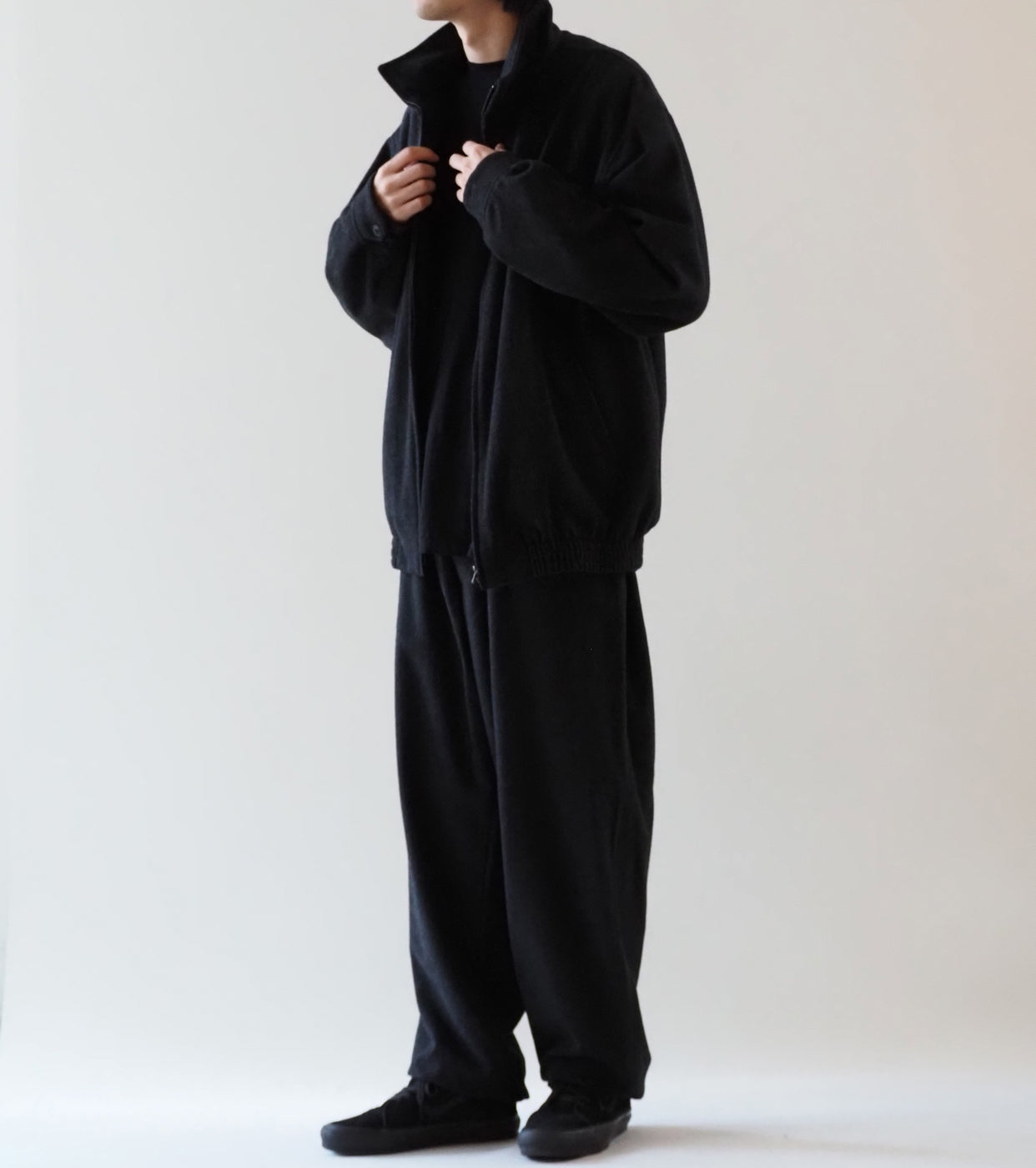 COMOLI カシミヤ トラック ジャケット , Charcoal