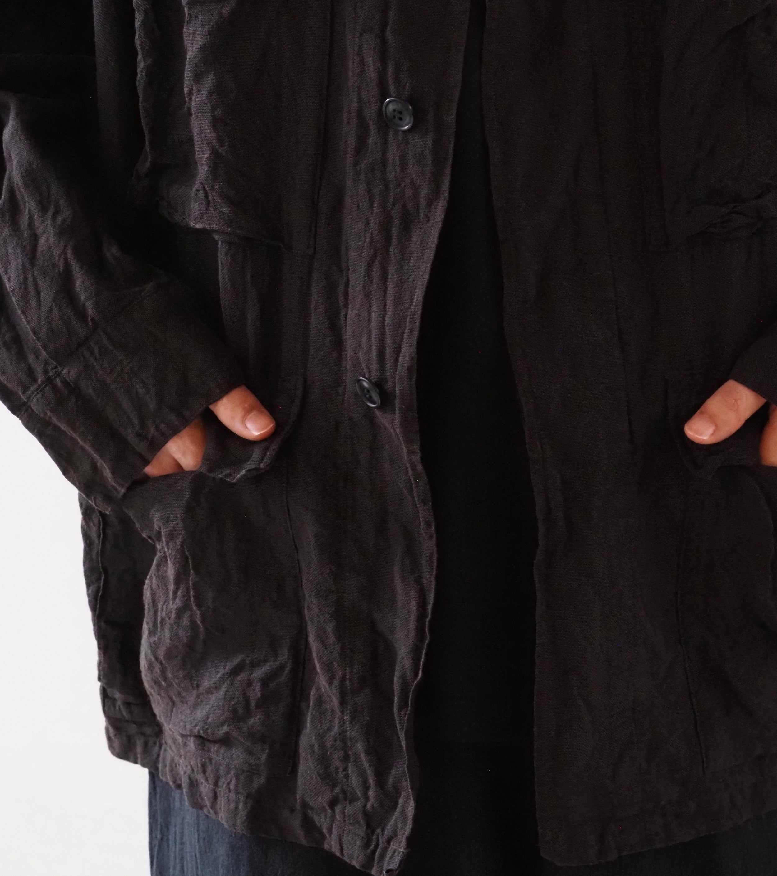 COMOLI シルク コットン B.D.U ジャケット , Brown