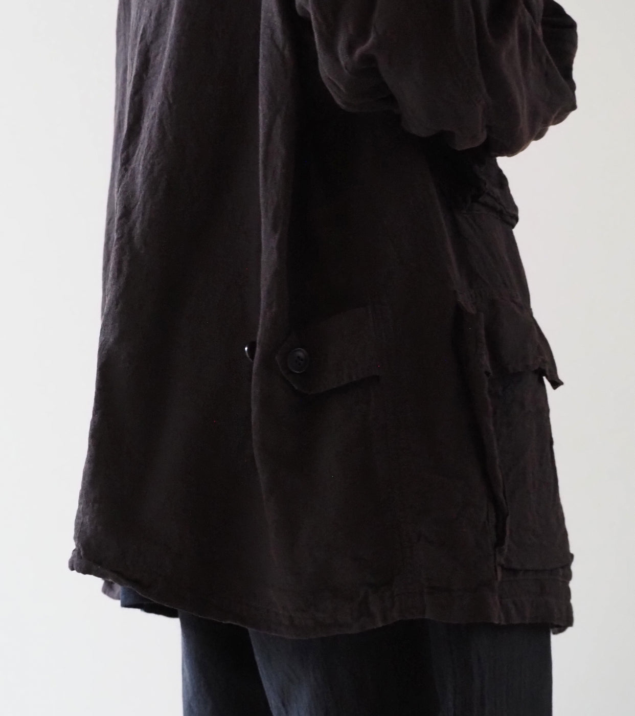 COMOLI シルク コットン B.D.U ジャケット , Brown