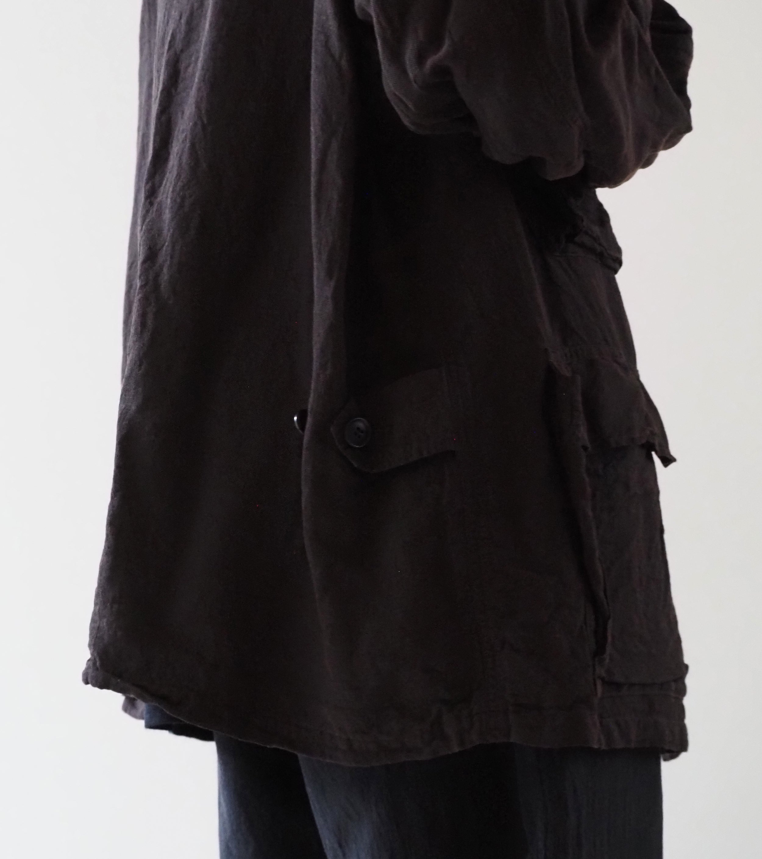 COMOLI シルク コットン B.D.U ジャケット , Brown