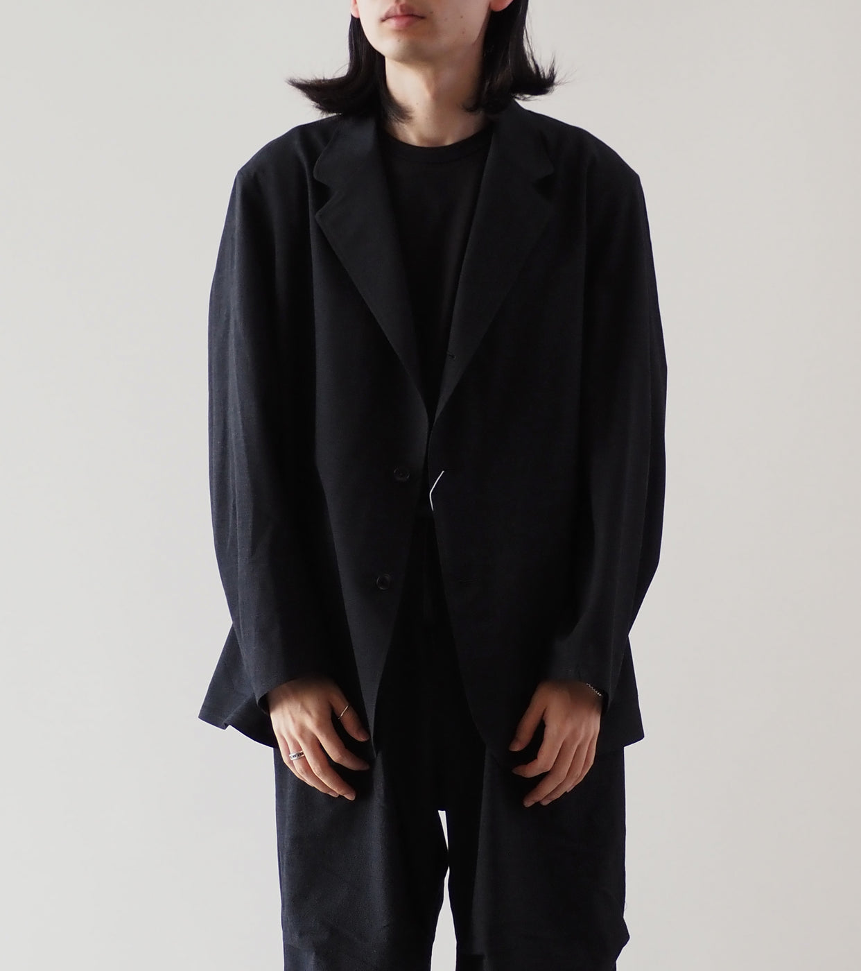 COMOLI ウール ジャケット, Charcoal – Navyblue